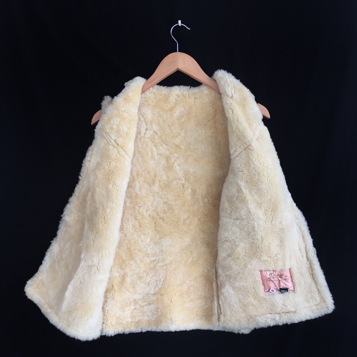 Leather × Vintage Made In New Zealand Suede Leather Sherpa Vest Size 36S - 7 Thumbnail