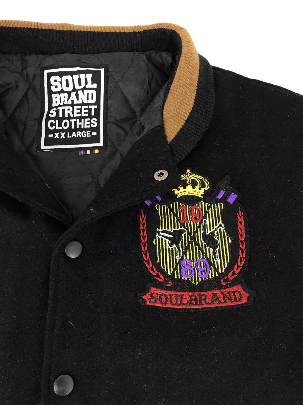Vintage Varsity Jacket Soul Brand Wool Rap Hip Hop Brand Size US L / EU 52-54 / 3 - 5 Thumbnail