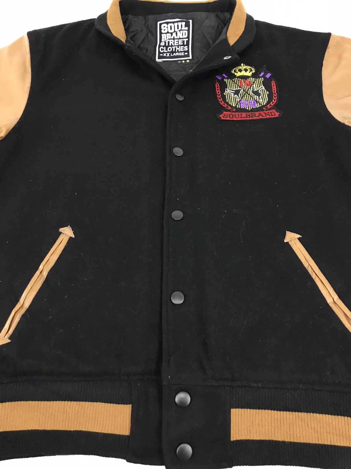 Vintage Varsity Jacket Soul Brand Wool Rap Hip Hop Brand Size US L / EU 52-54 / 3 - 15 Thumbnail