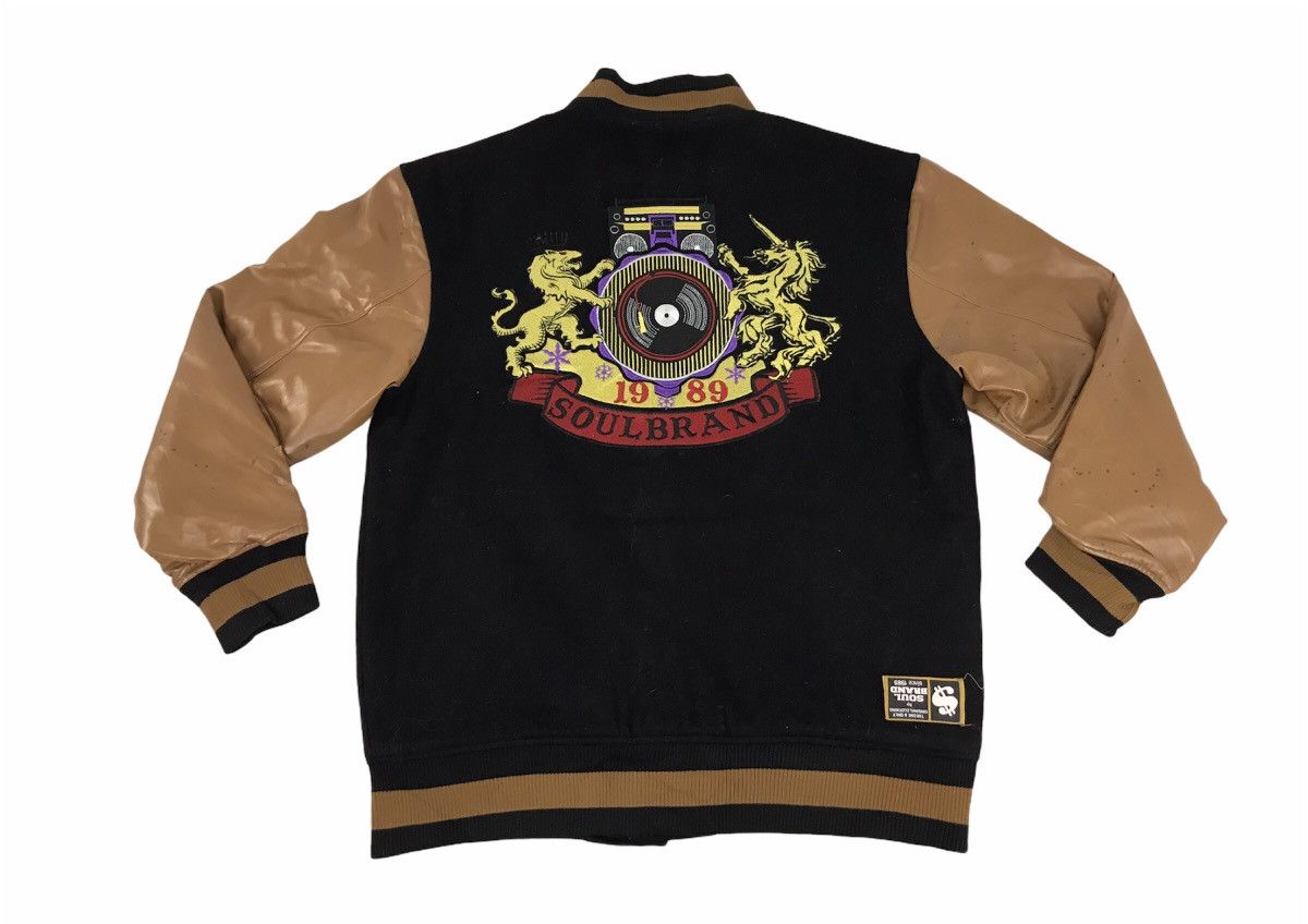 Vintage Varsity Jacket Soul Brand Wool Rap Hip Hop Brand Size US L / EU 52-54 / 3 - 1 Thumbnail