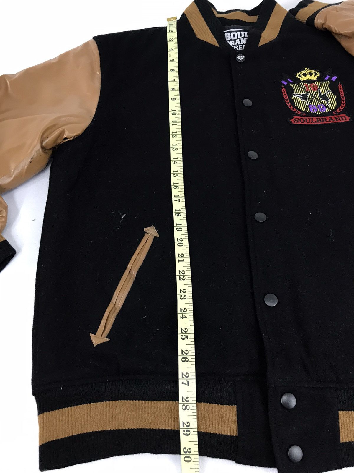 Vintage Varsity Jacket Soul Brand Wool Rap Hip Hop Brand Size US L / EU 52-54 / 3 - 10 Thumbnail