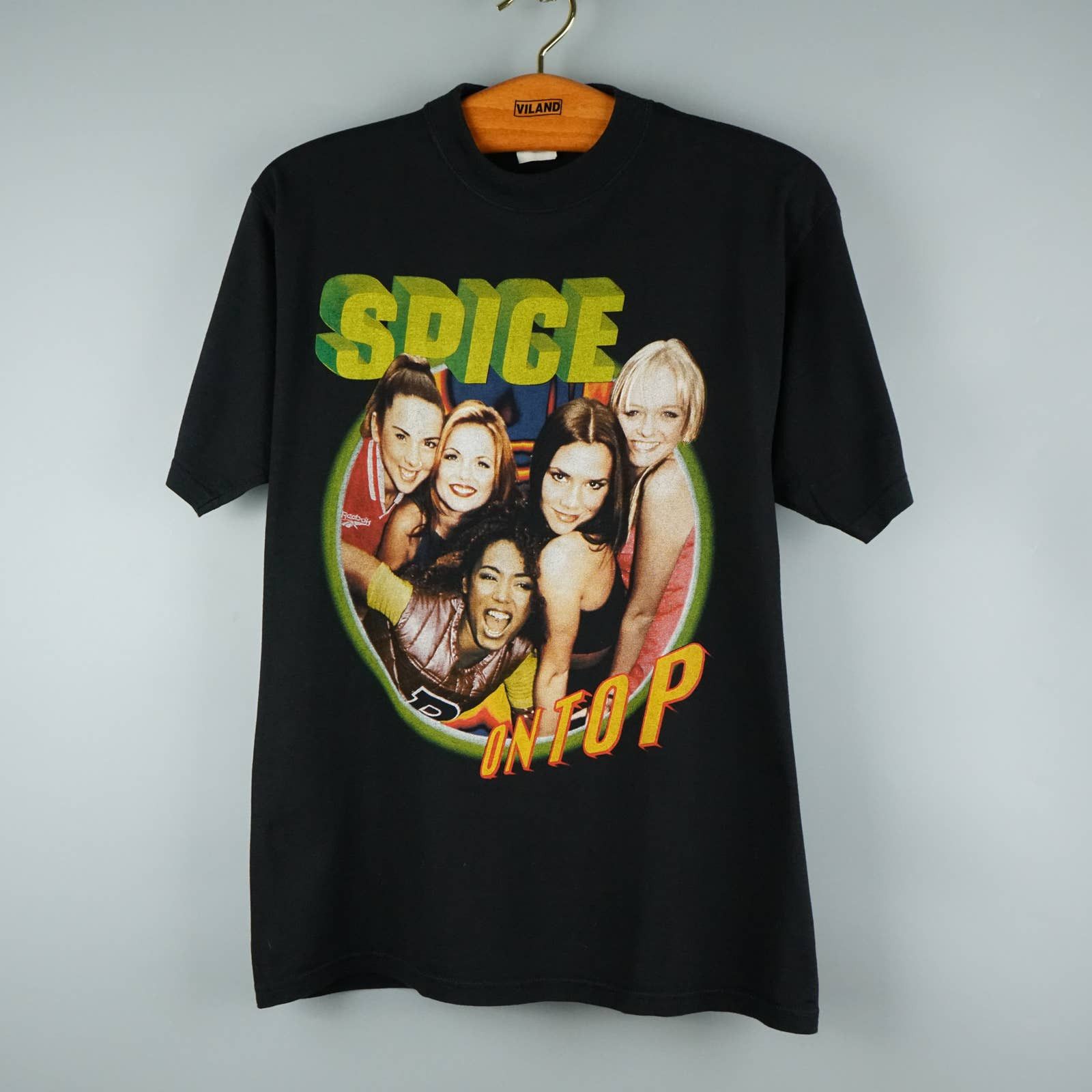 image of Band Tees x Rap Tees 1998 Spice Girls T Shirt in Black, Men's (Size Medium)