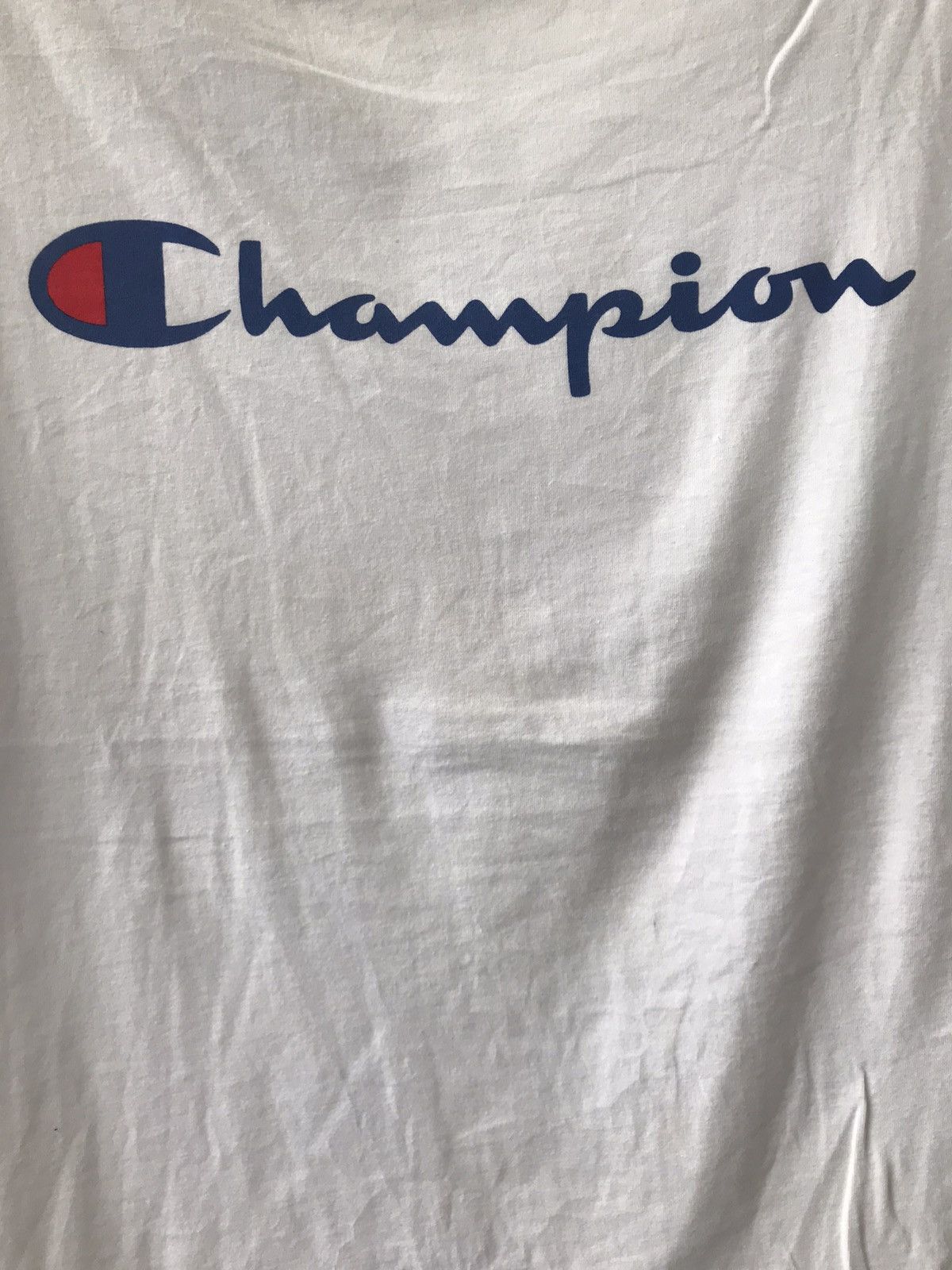 Champion × Vintage Champion T-Shirt Spell Out Streetwear Fashion Tee Size US M / EU 48-50 / 2 - 2 Thumbnail