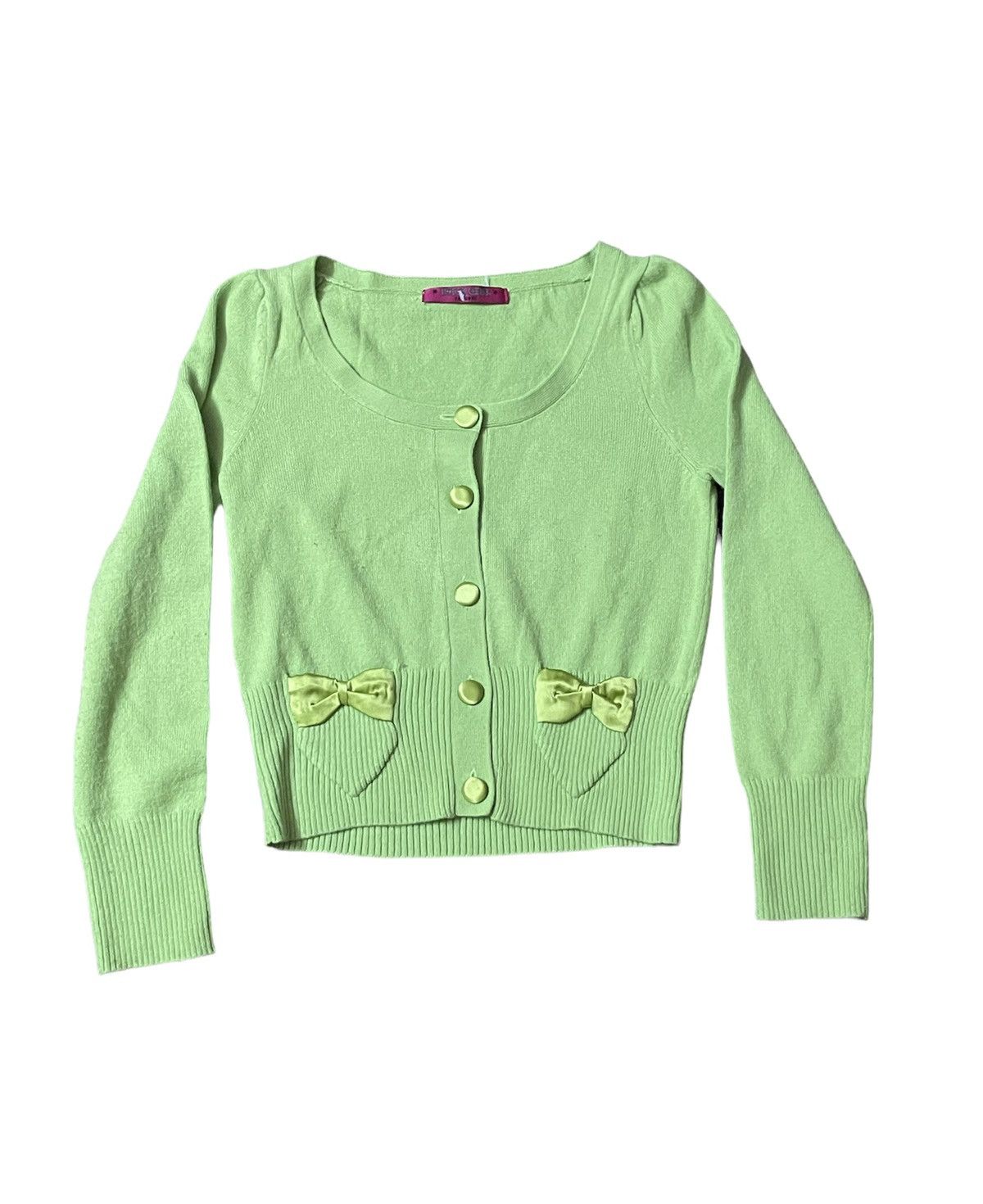 image of Anna Sui Dolly Girl Cardigan in Green, Women's (Size Small)