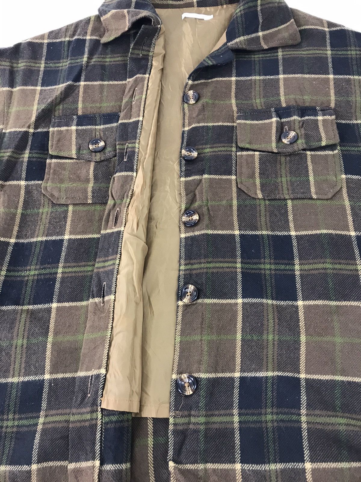 Japanese Brand Wego Standard Flannel Shirt Button Up Plaid Checked Pocket Size US XL / EU 56 / 4 - 4 Thumbnail