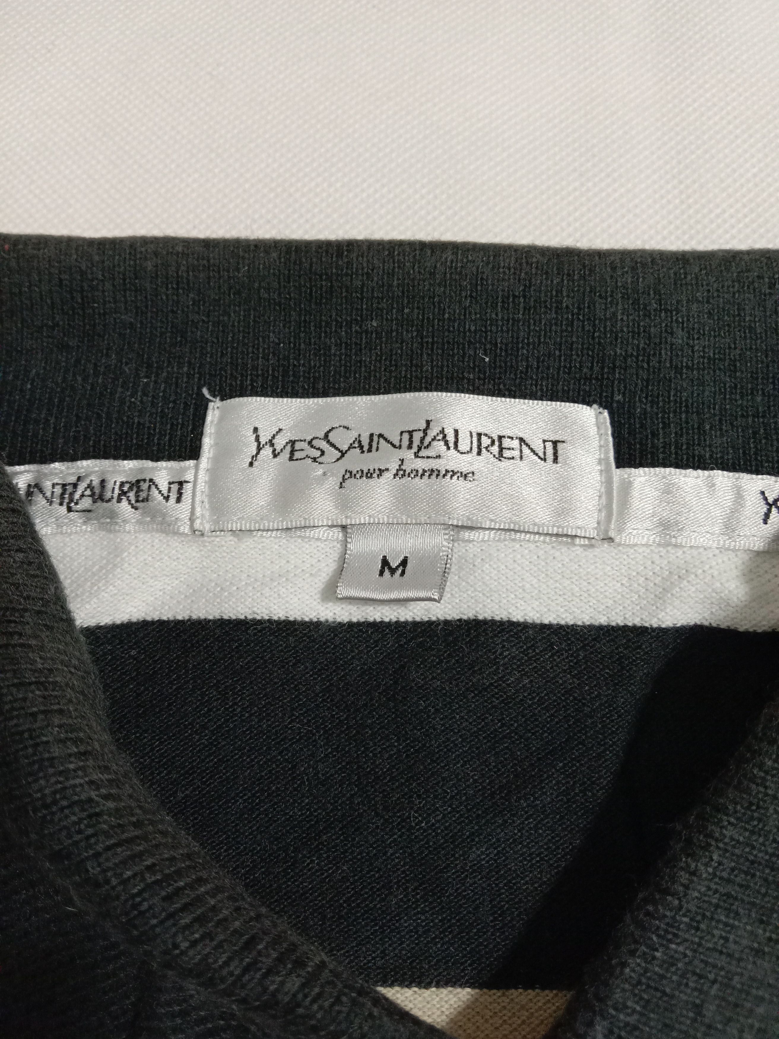 Designer × Yves Saint Laurent Yves Saint Laurent Pour Homme Polo Shirt Stripes Size US M / EU 48-50 / 2 - 5 Thumbnail