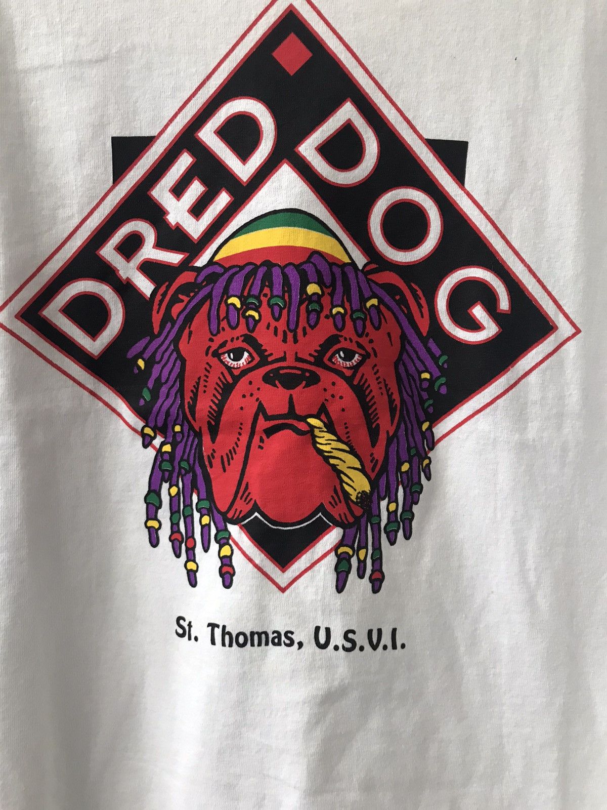 Hanes × Vintage Vintage 90s Dred Dog Dreadlocks Style Bob Marley Size US M / EU 48-50 / 2 - 2 Thumbnail