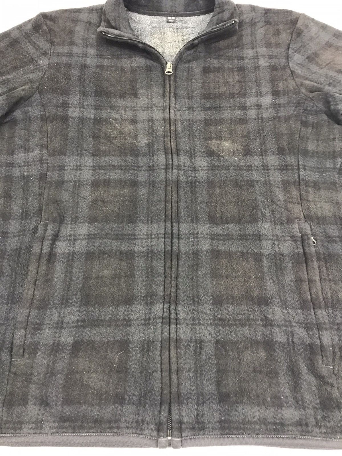 Japanese Brand × Uniqlo Uniqlo Sweatshirt Jacket Checked Zip Up Style Streetwear Size US L / EU 52-54 / 3 - 7 Thumbnail