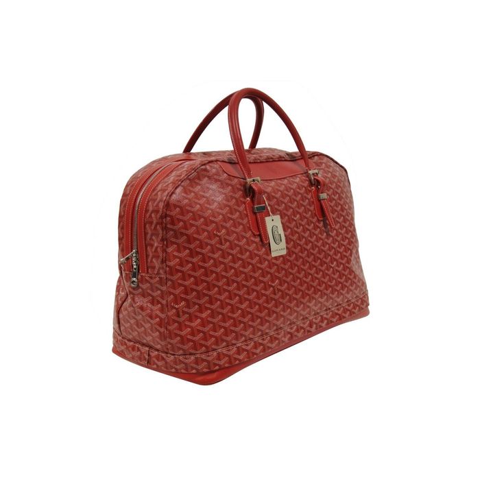 Goyard Hotel Du Parc Red Duffle Bag Extendable Travel Bag 01780