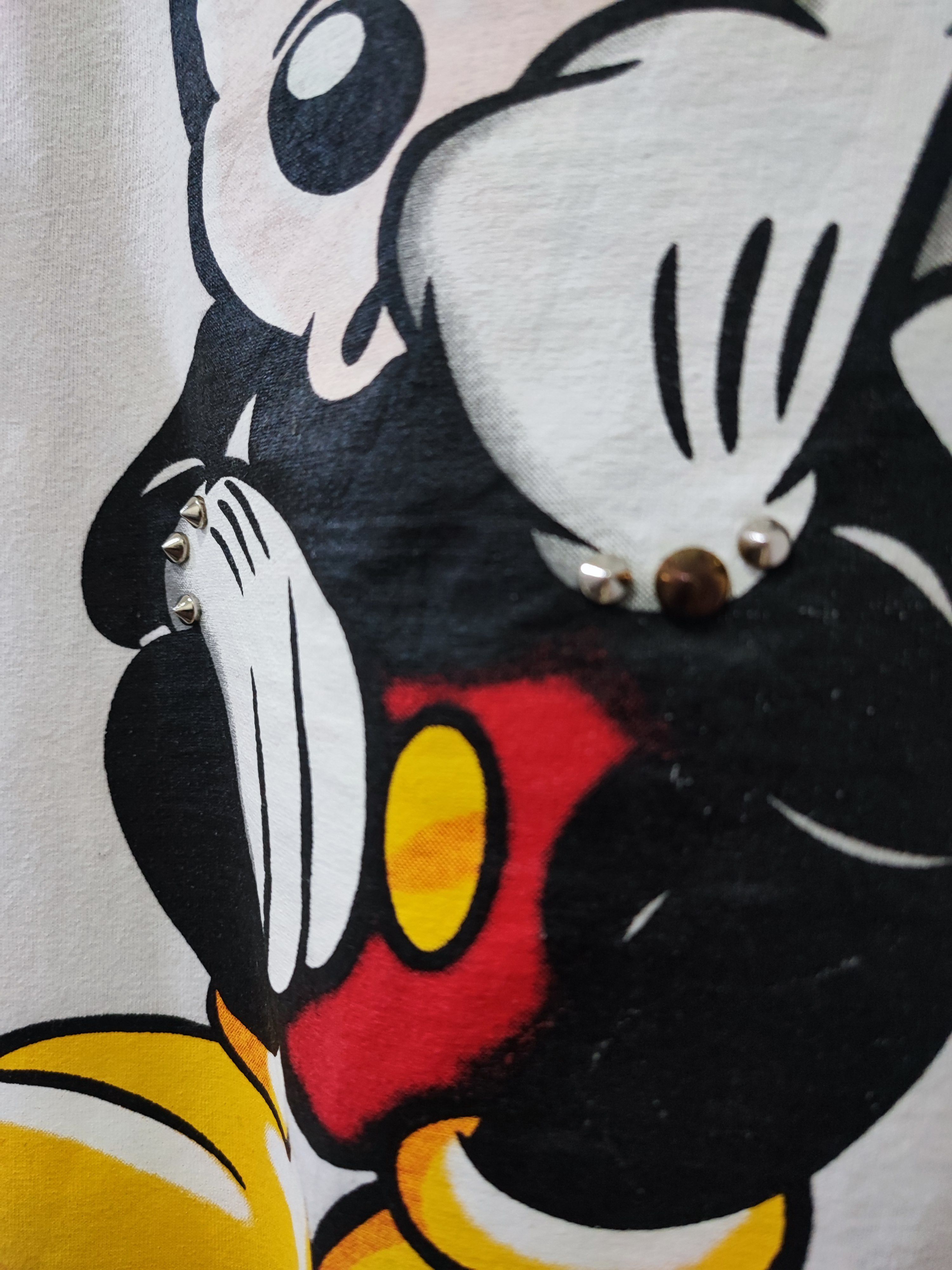 Golden Goose Golden Goose x Disney Rugged Mickey Stud T-shirt Size US L / EU 52-54 / 3 - 3 Thumbnail