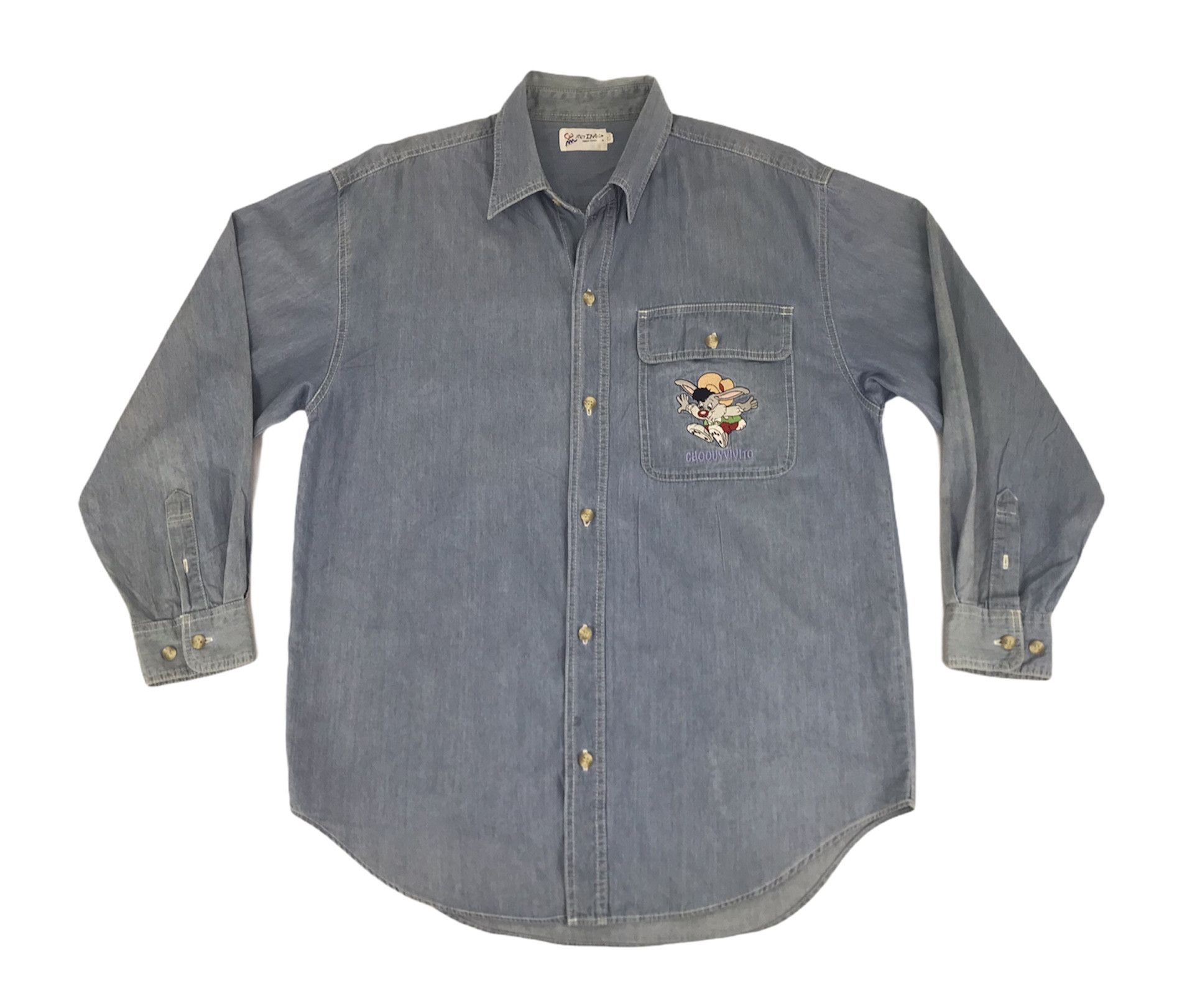 Cartoon Network Vintage Style Parque Espana Choquyvivito Button Down Denim Size US XL / EU 56 / 4 - 1 Thumbnail