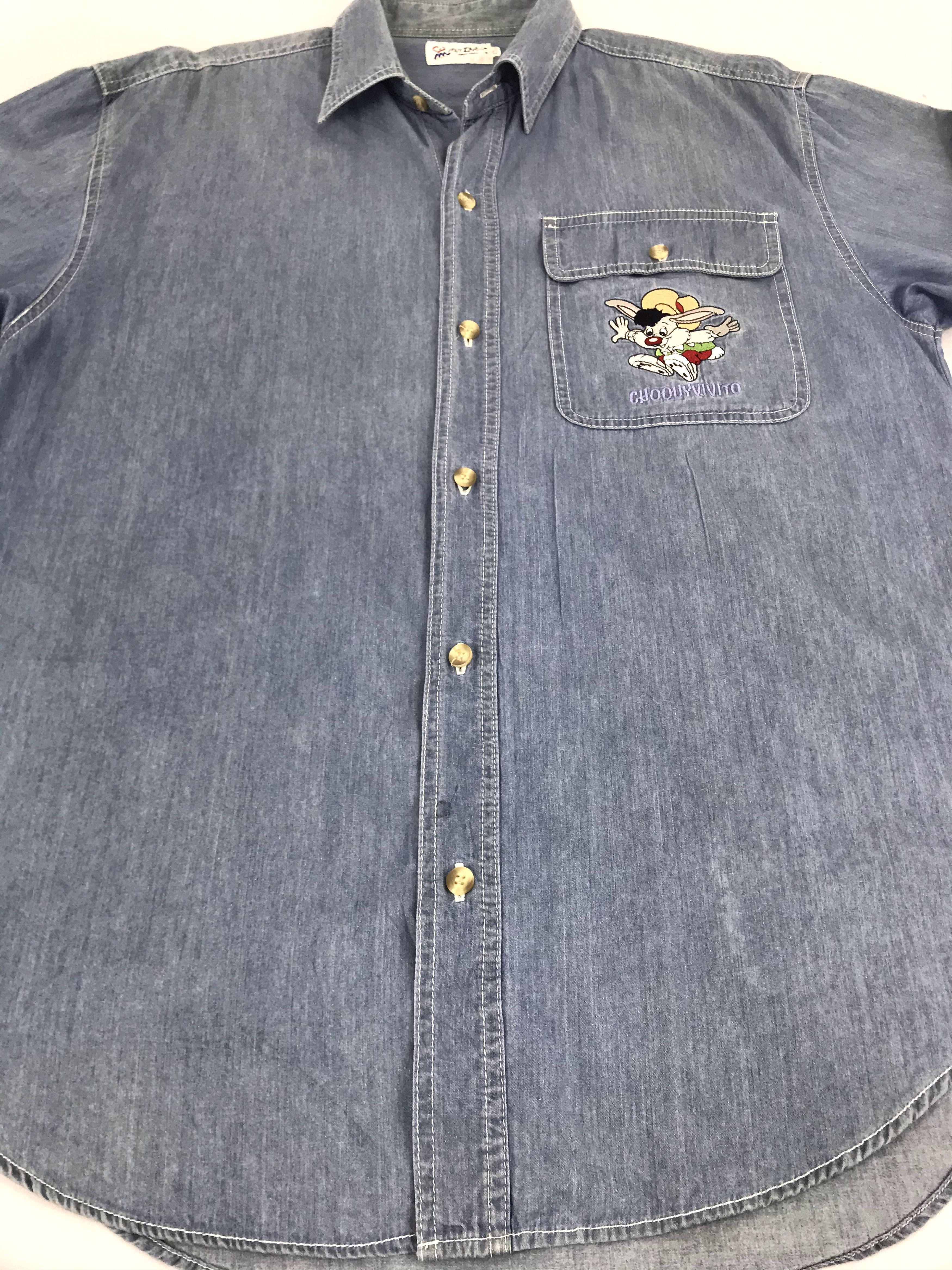 Cartoon Network Vintage Style Parque Espana Choquyvivito Button Down Denim Size US XL / EU 56 / 4 - 3 Thumbnail