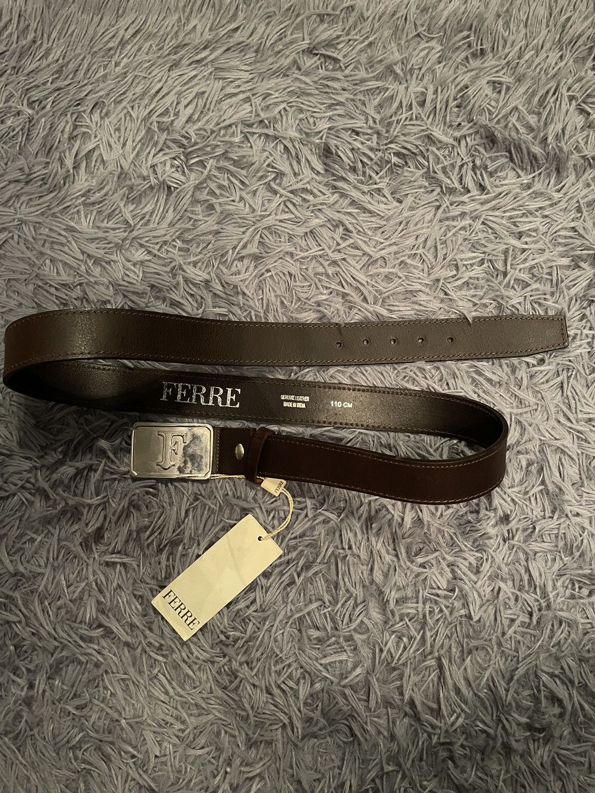 Cowboy Equipment × Ferre × Gianfranco Ferre Gianfranco Ferre NWT deadstock leather belt 126cm Size 38 - 1 Thumbnail