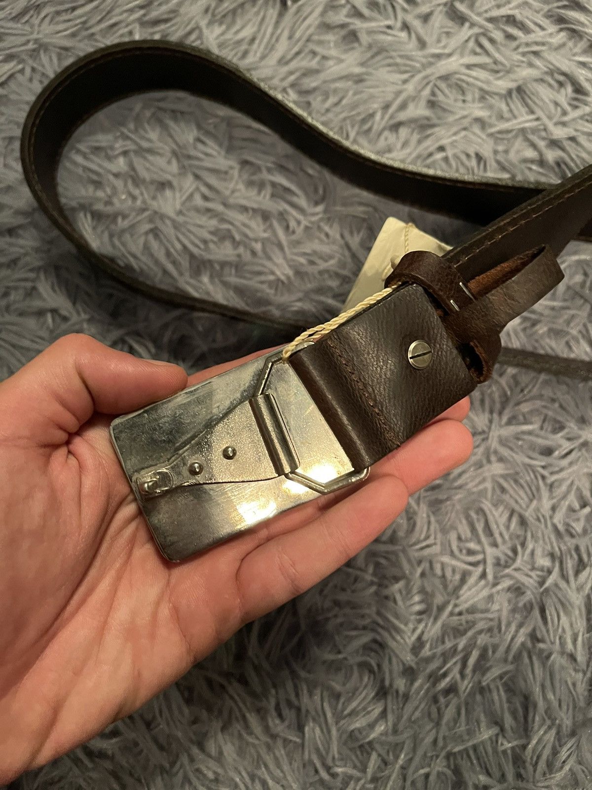Cowboy Equipment × Ferre × Gianfranco Ferre Gianfranco Ferre NWT deadstock leather belt 126cm Size 38 - 4 Thumbnail