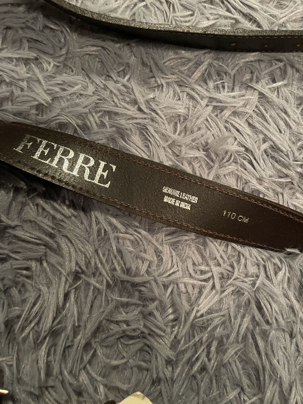 Cowboy Equipment × Ferre × Gianfranco Ferre Gianfranco Ferre NWT deadstock leather belt 126cm Size 38 - 7 Thumbnail