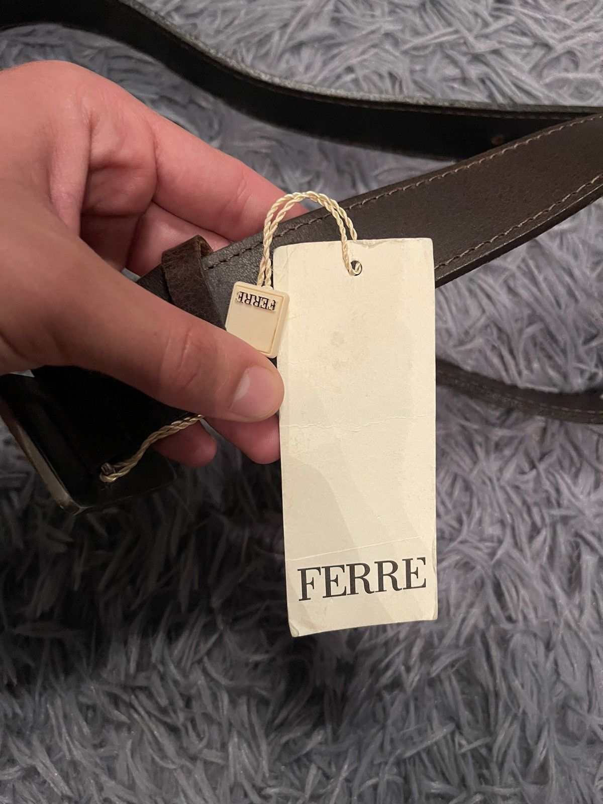 Cowboy Equipment × Ferre × Gianfranco Ferre Gianfranco Ferre NWT deadstock leather belt 126cm Size 38 - 5 Thumbnail