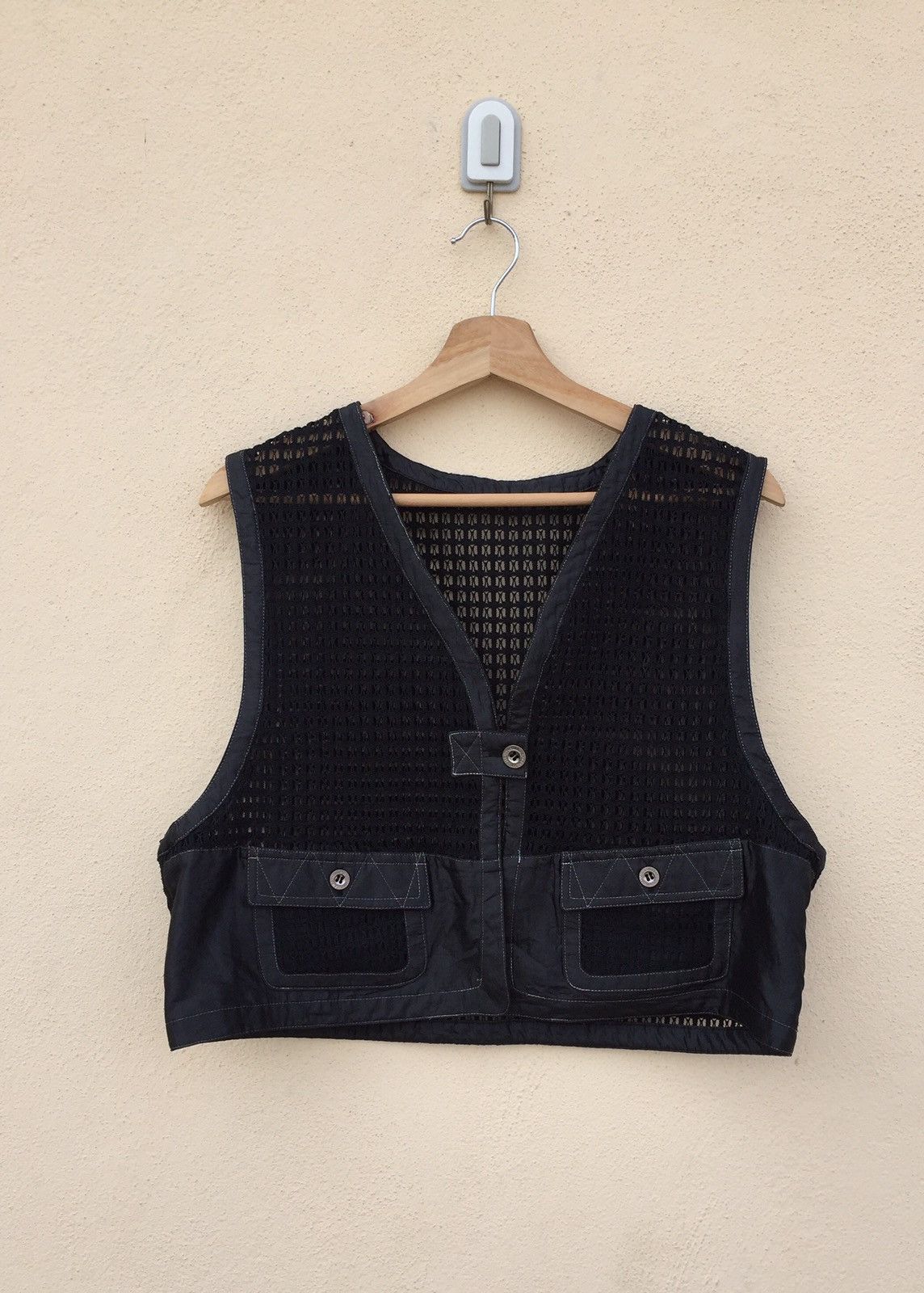 image of Fashion Police x Military Tactical Vest Inspired By Ann Demeuulemeester in Black (Size Medium)