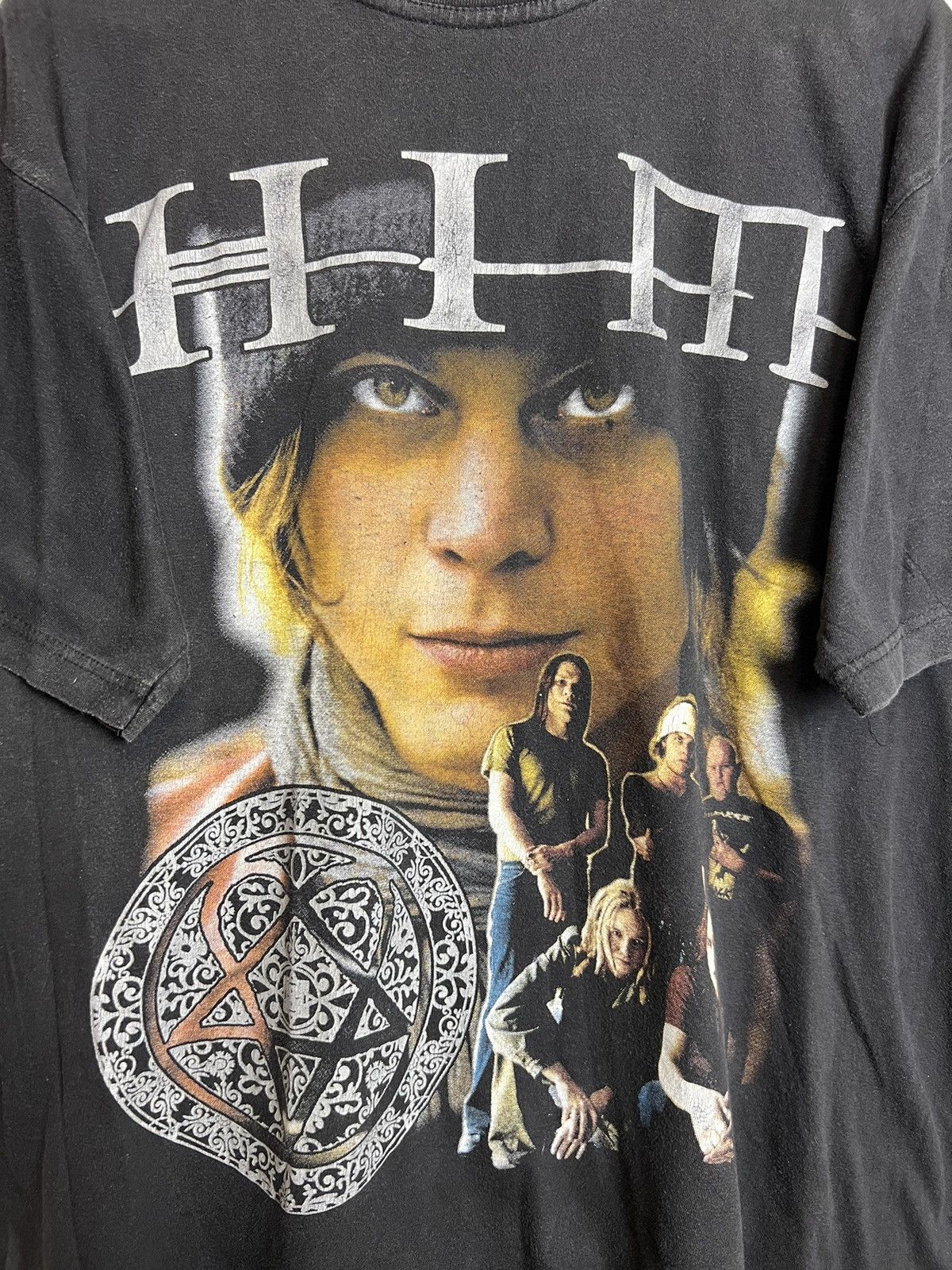 Band Tees Rare Vintage 90s HIM Rock Pop Band Tshirt Y2K Large Suede Size US L / EU 52-54 / 3 - 3 Thumbnail