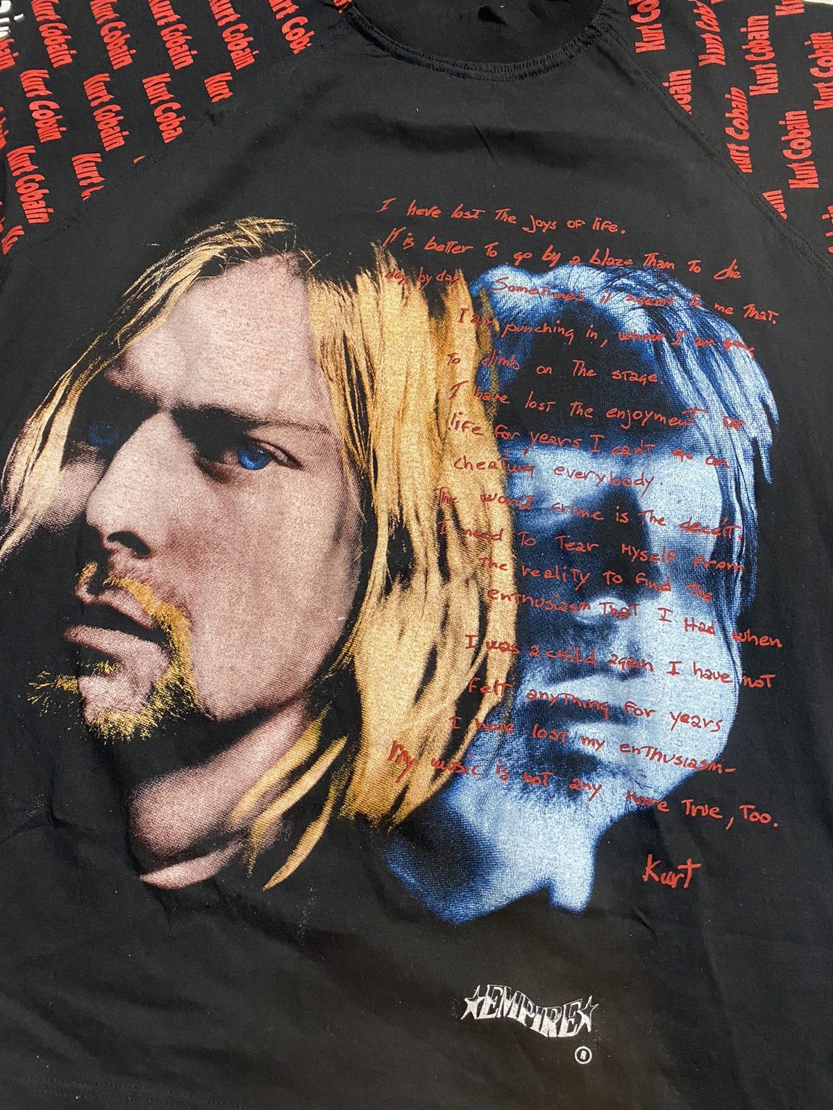Band Tees Rare Vintage 90s Kurt Cobain Nirvana Grunge Band Tshirt Size US XL / EU 56 / 4 - 3 Thumbnail
