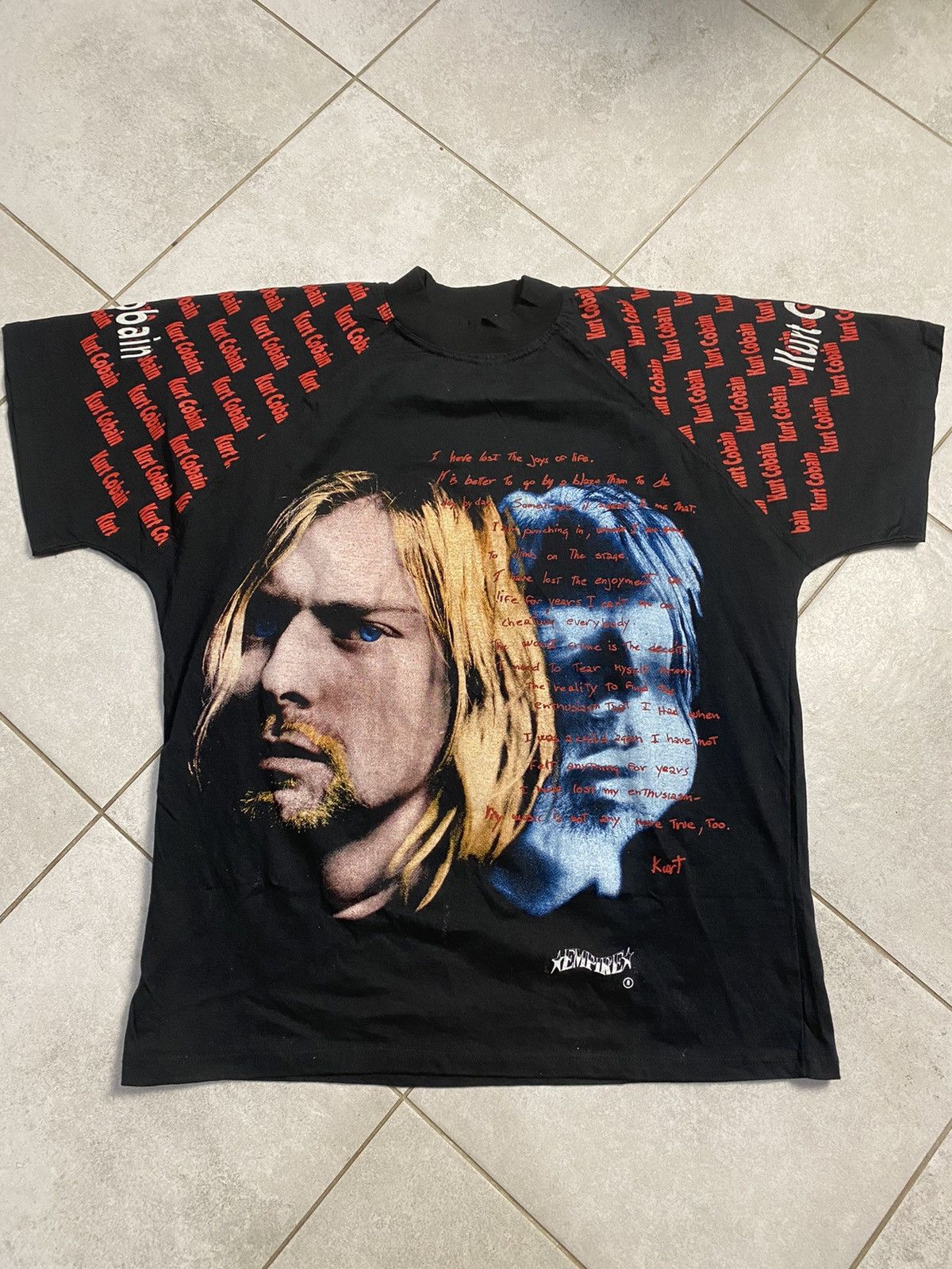 Band Tees Rare Vintage 90s Kurt Cobain Nirvana Grunge Band Tshirt Size US XL / EU 56 / 4 - 1 Thumbnail