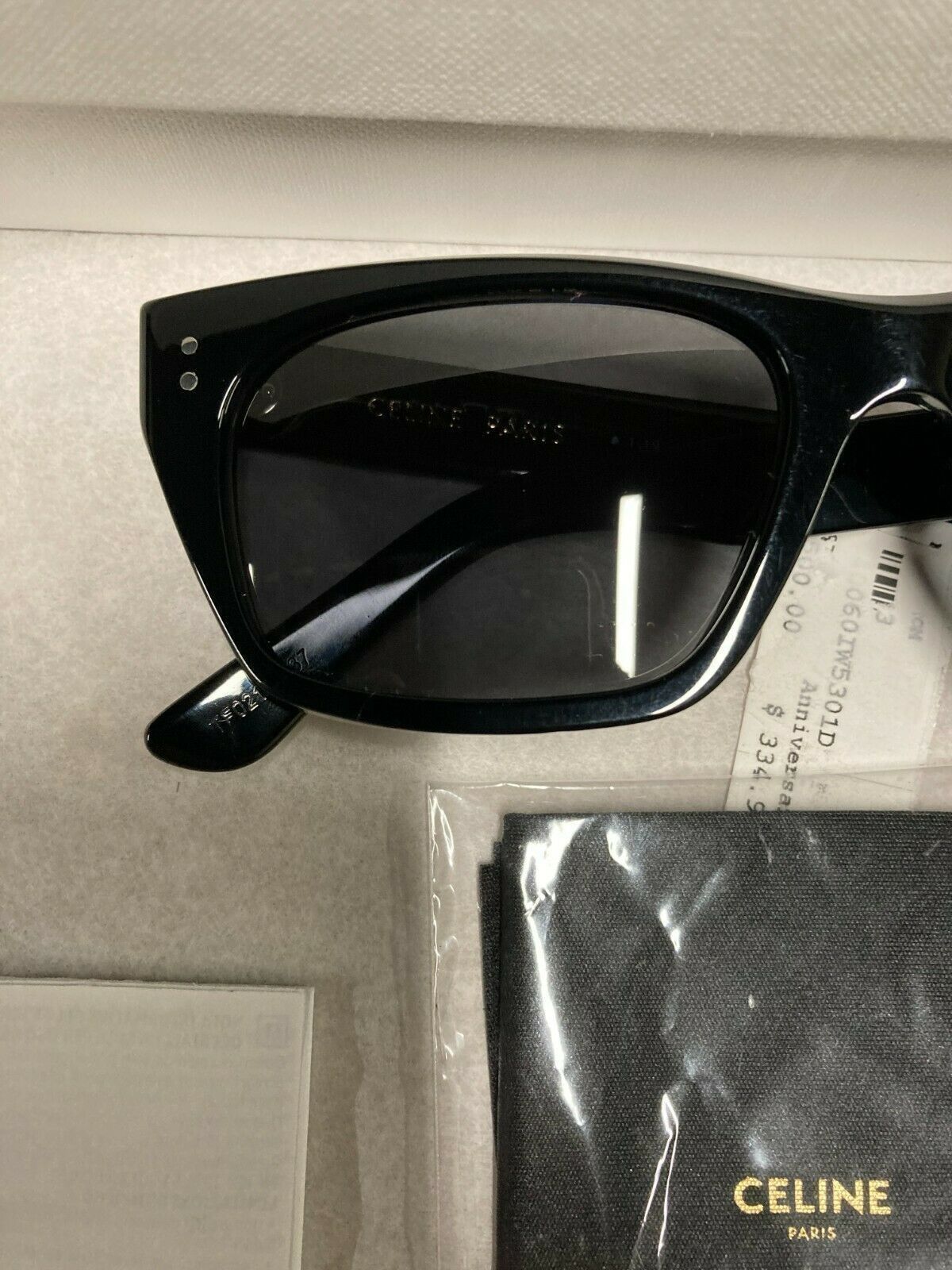 Celine New CELINE CL40060I 01D 53mm Polarized Rectangle Sunglasses Size ONE SIZE - 10 Thumbnail