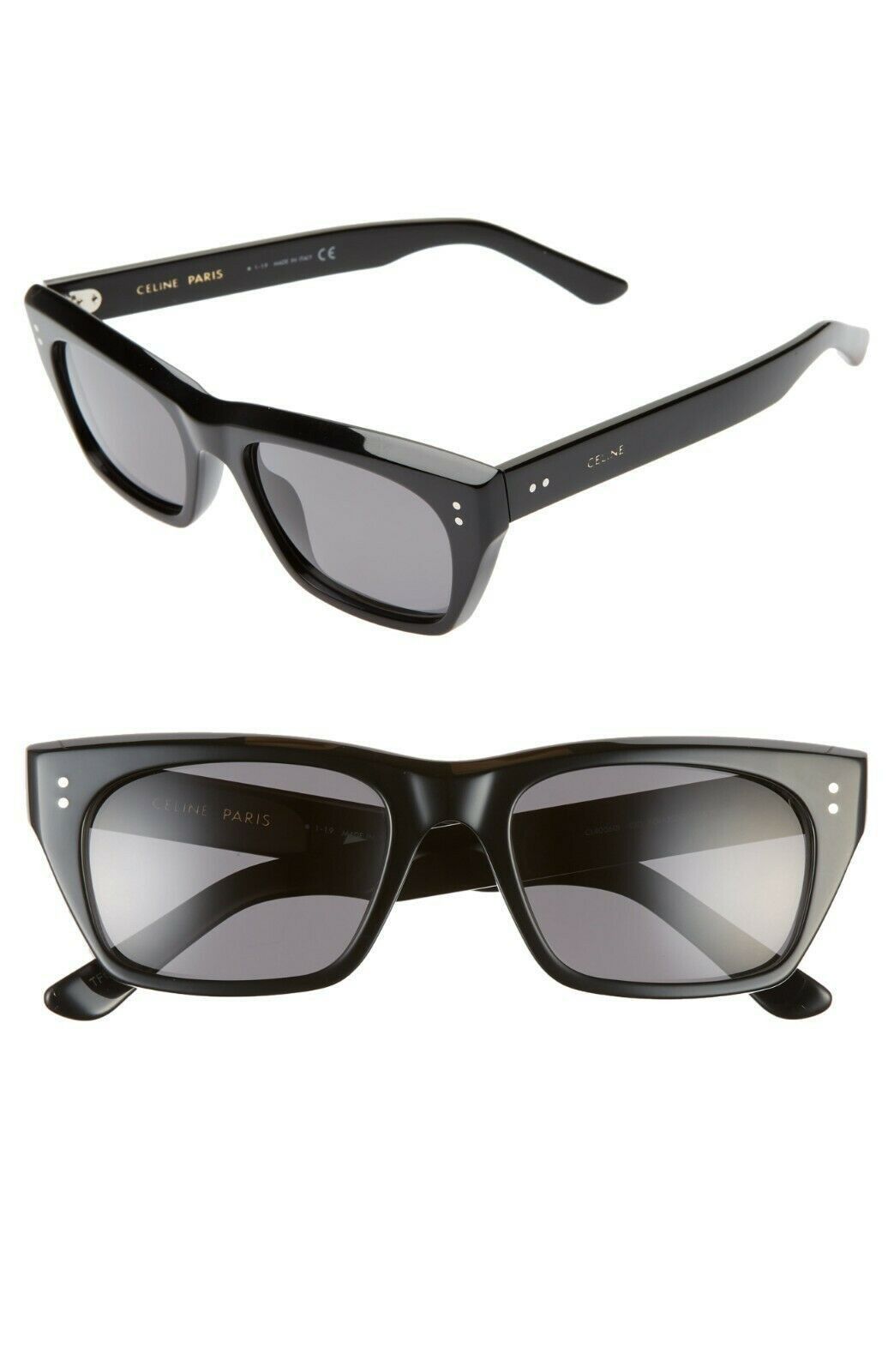 Celine New CELINE CL40060I 01D 53mm Polarized Rectangle Sunglasses Size ONE SIZE - 1 Thumbnail