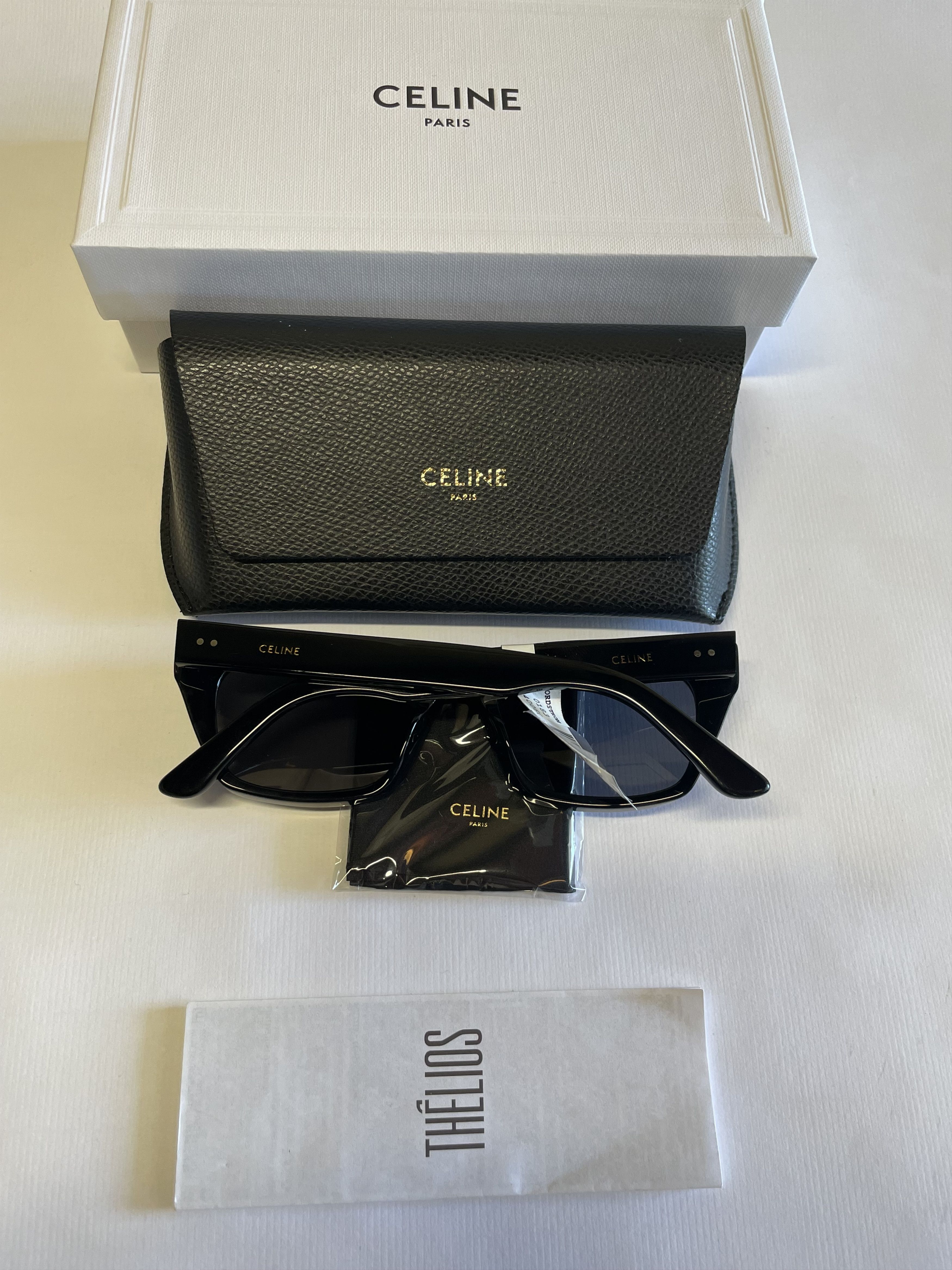 Celine New CELINE CL40060I 01D 53mm Polarized Rectangle Sunglasses Size ONE SIZE - 12 Thumbnail