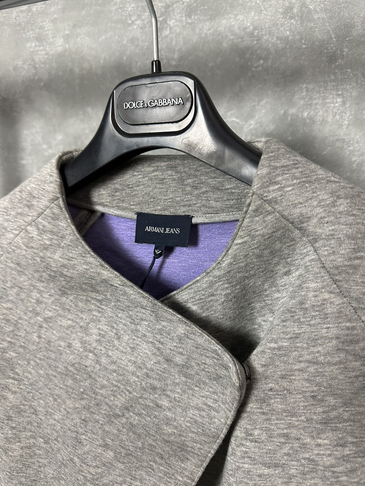 Armani NEW Armani Jeans Grey Asymmetric Breasted Zip Pocket Jacket Size S / US 4 / IT 40 - 6 Thumbnail