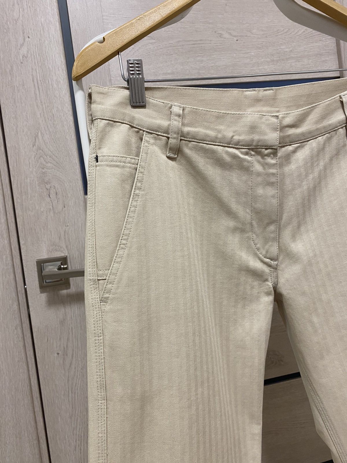 Isabel Marant Isabel Marant Etoile Stripped Beige Carpenter Cotton Jeans Size 25" / US 0 / IT 36 - 5 Thumbnail