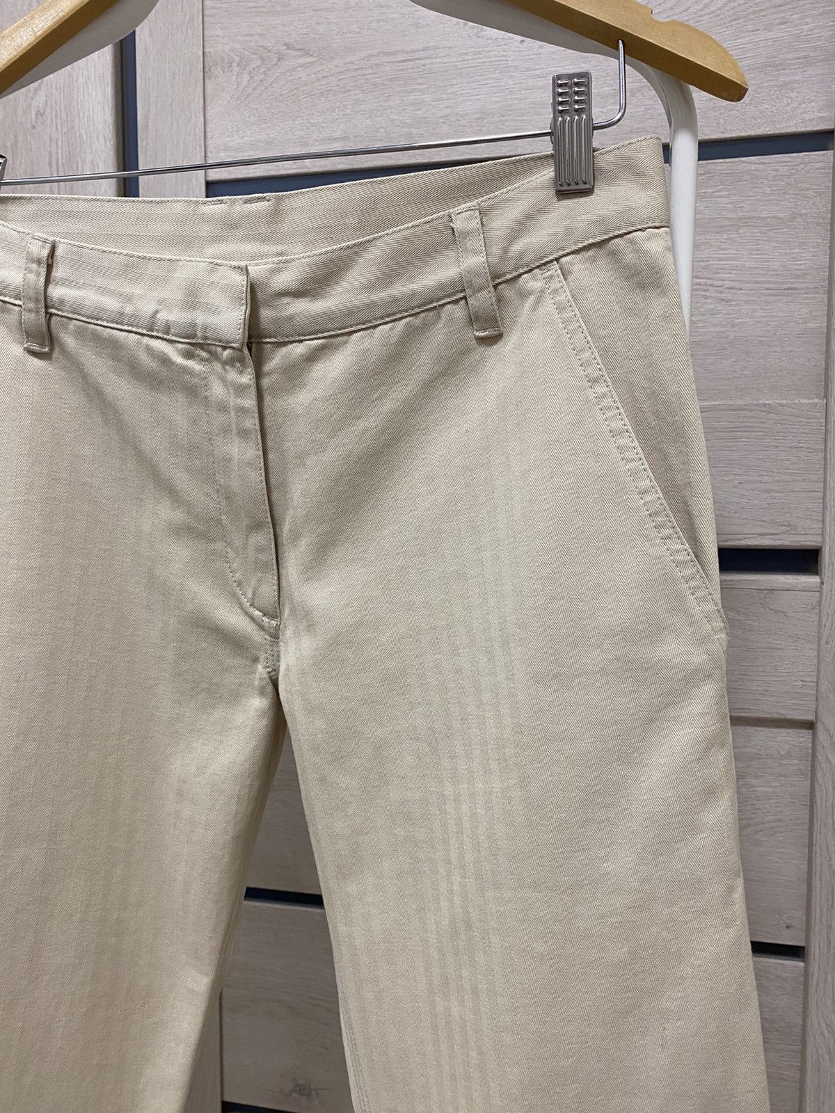 Isabel Marant Isabel Marant Etoile Stripped Beige Carpenter Cotton Jeans Size 25" / US 0 / IT 36 - 6 Thumbnail