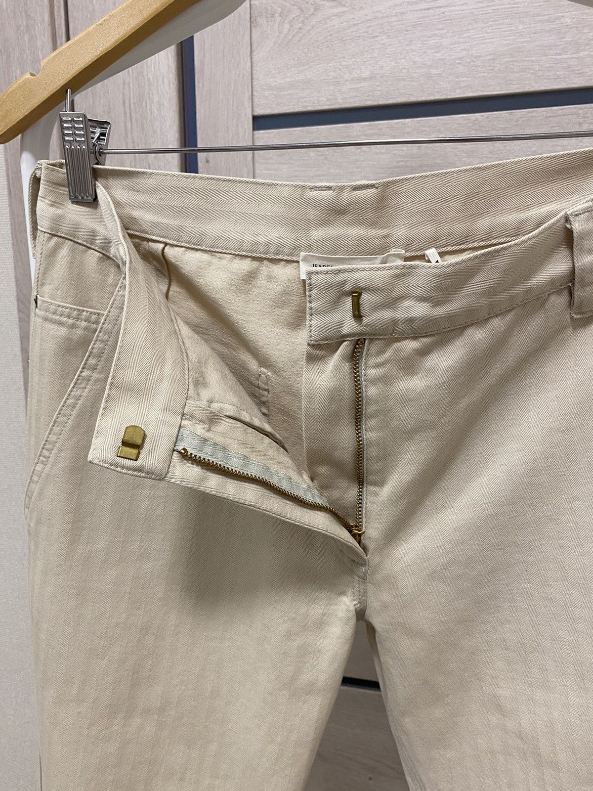 Isabel Marant Isabel Marant Etoile Stripped Beige Carpenter Cotton Jeans Size 25" / US 0 / IT 36 - 11 Thumbnail