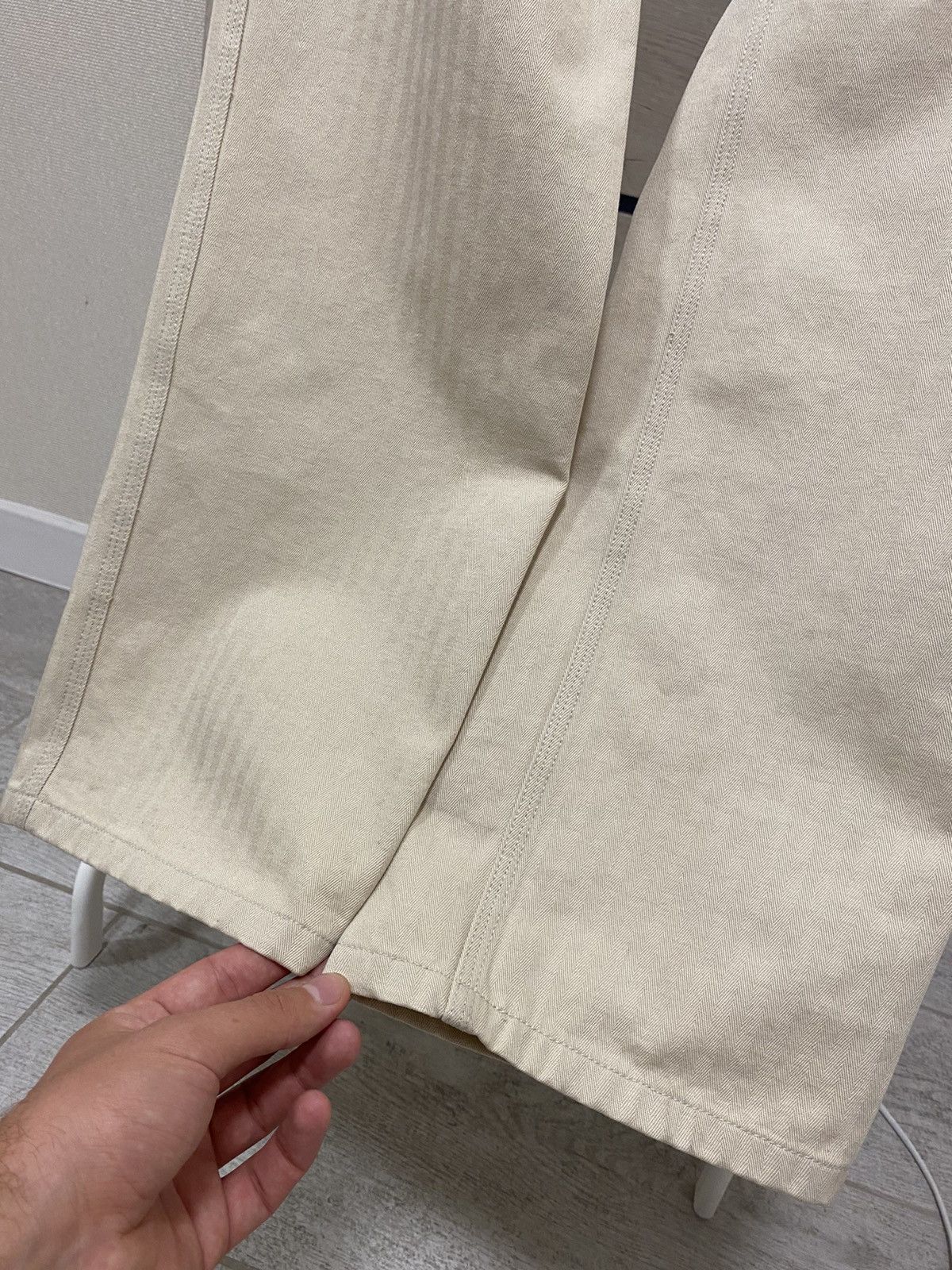 Isabel Marant Isabel Marant Etoile Stripped Beige Carpenter Cotton Jeans Size 25" / US 0 / IT 36 - 10 Thumbnail