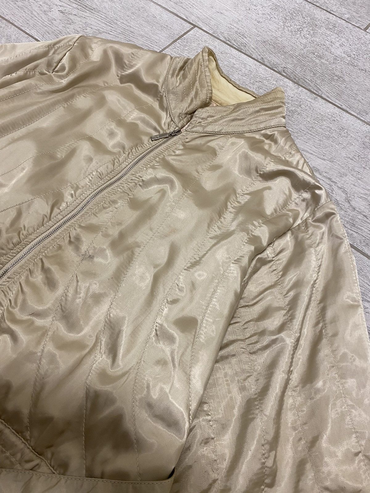 Moncler × Vintage Moncler Vintage Beige Zip Jacket With Women’s Belt Size ONE SIZE - 10 Thumbnail