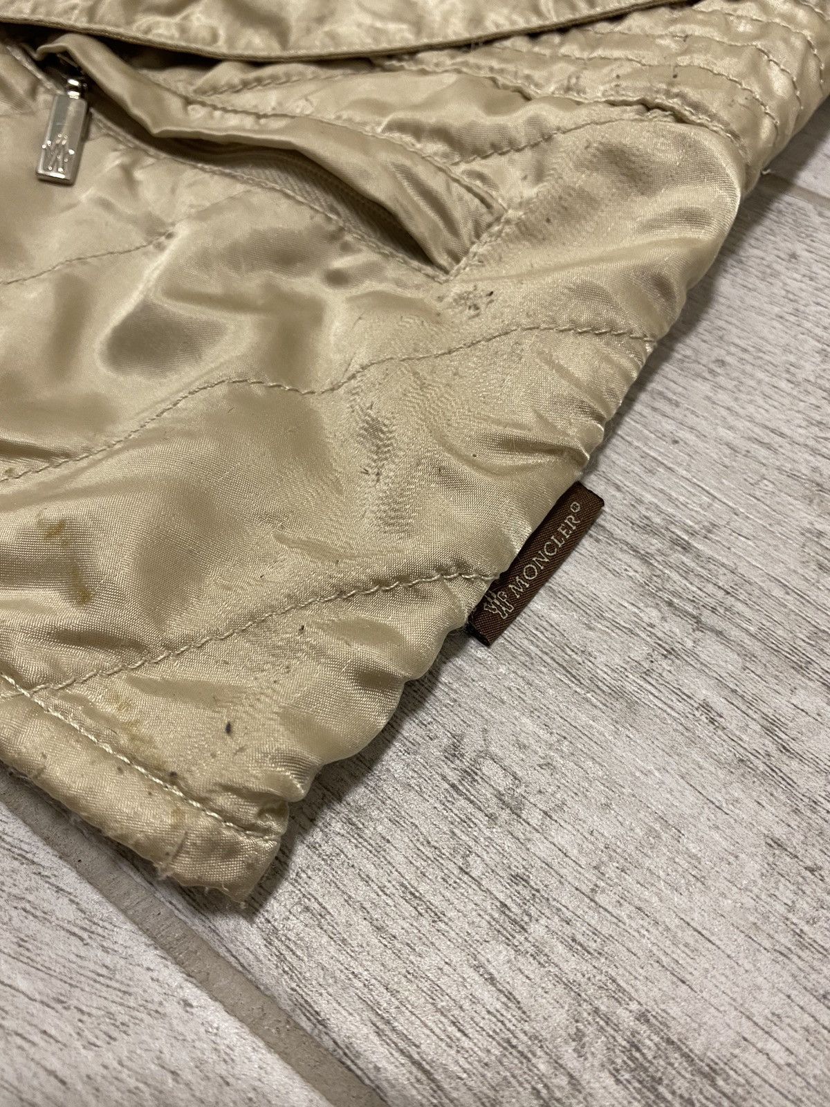 Moncler × Vintage Moncler Vintage Beige Zip Jacket With Women’s Belt Size ONE SIZE - 5 Thumbnail