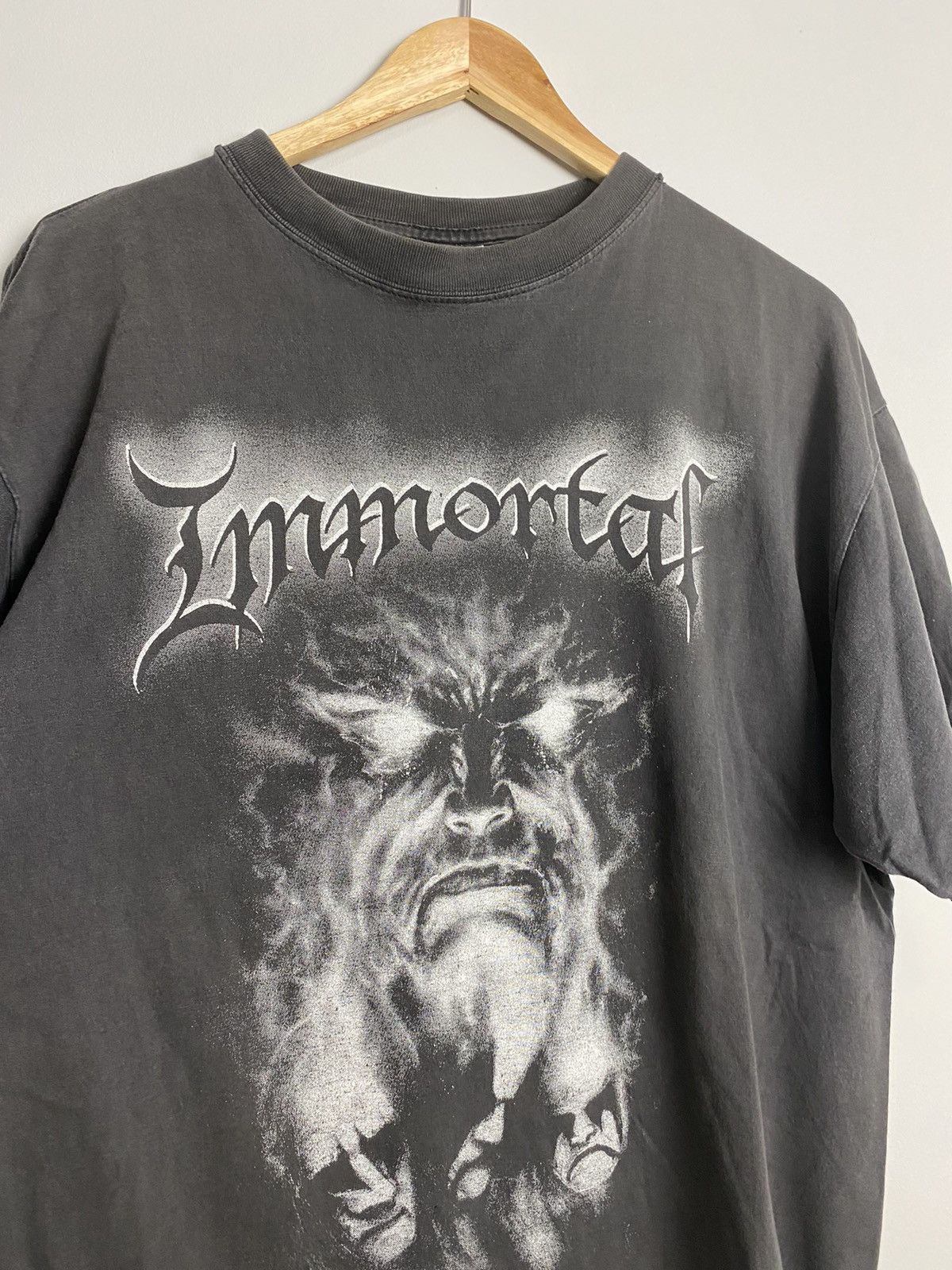 Band Tees 90s Immortal Unholy Forces Of Evil Vintage Thrashed Tee Size US XL / EU 56 / 4 - 3 Thumbnail