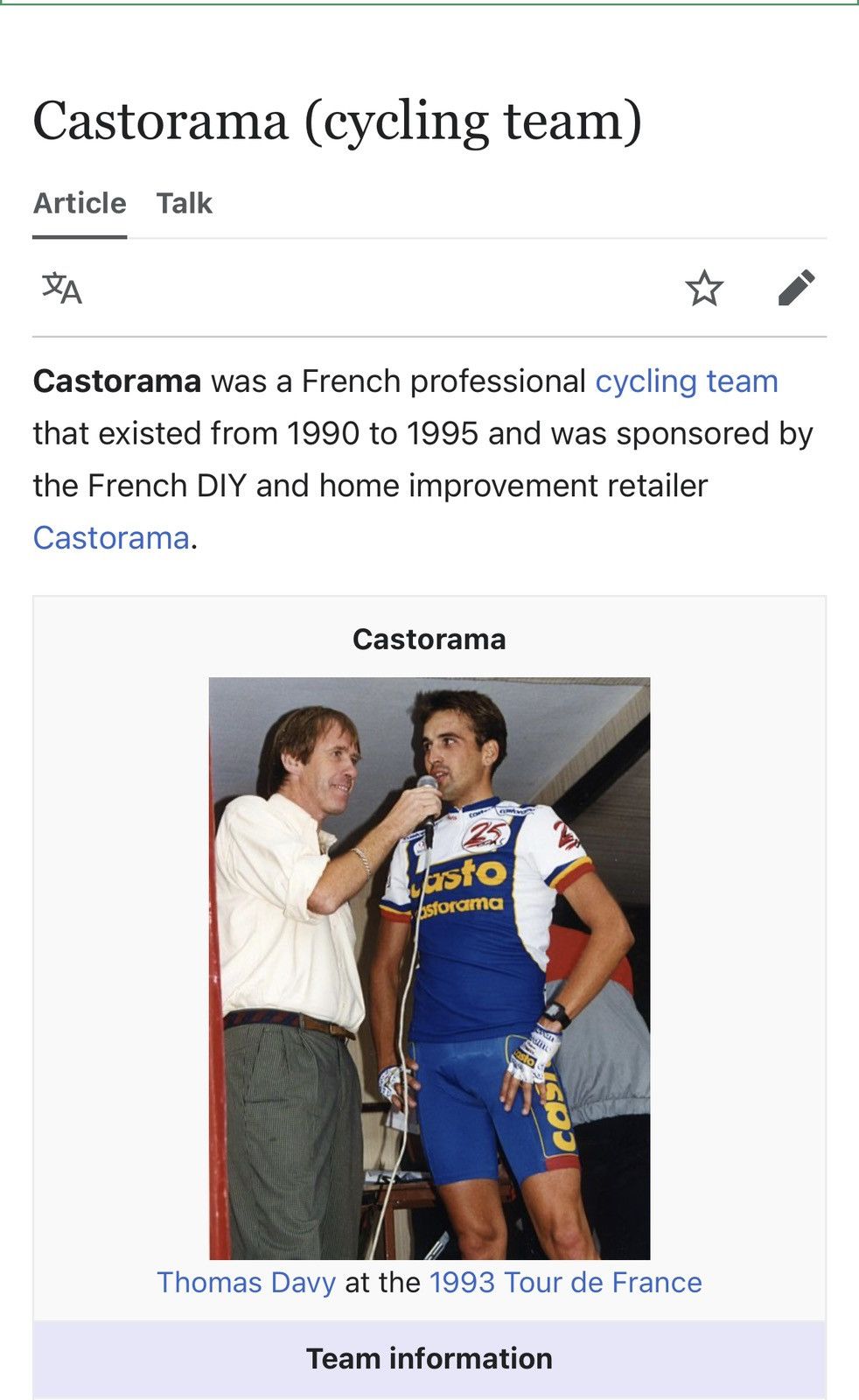 Vintage 🚴 Castorama x Nalini 1993 vintage cycle jersey Size US M / EU 48-50 / 2 - 11 Thumbnail
