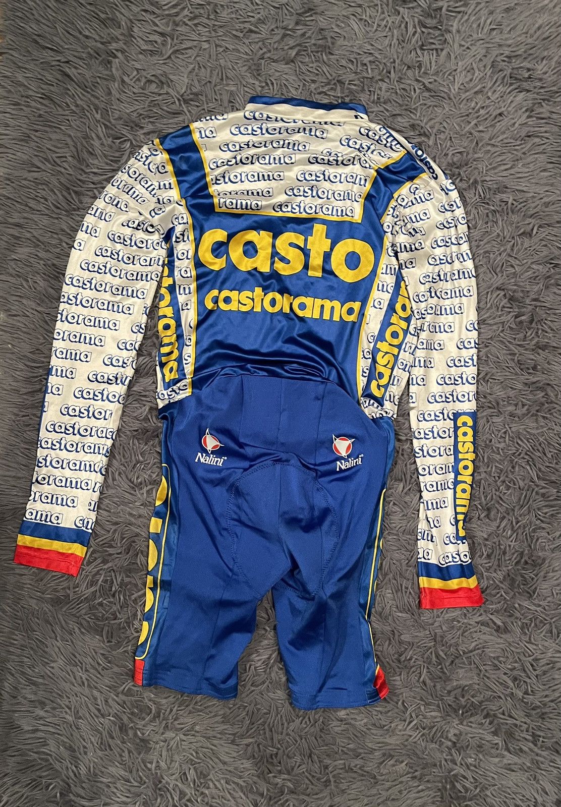 Vintage 🚴 Castorama x Nalini 1993 vintage cycle jersey Size US M / EU 48-50 / 2 - 8 Thumbnail