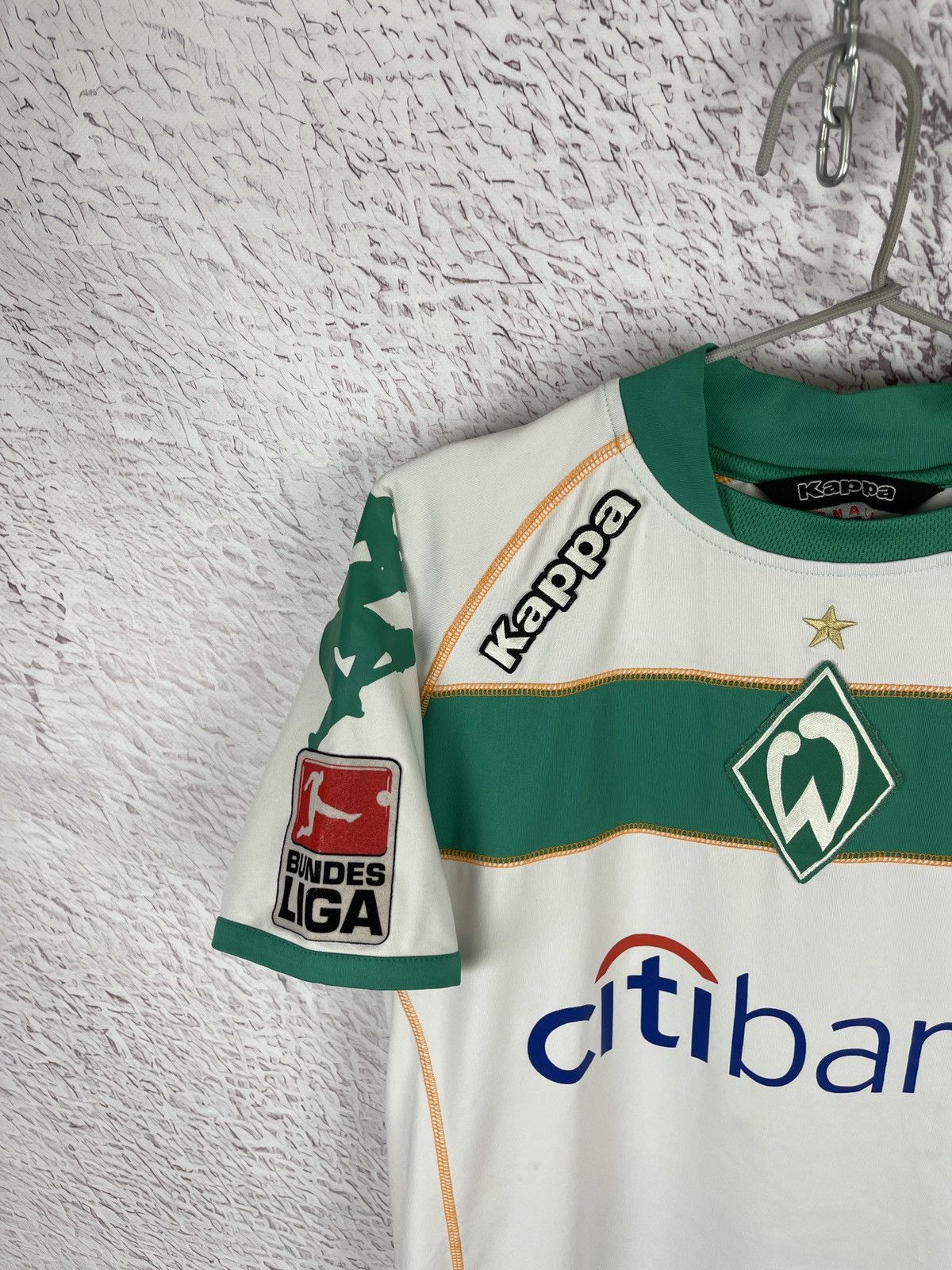 Kappa Kappa Werder Bremen 2008 2009 away soccer jersey football Size US S / EU 44-46 / 1 - 2 Thumbnail