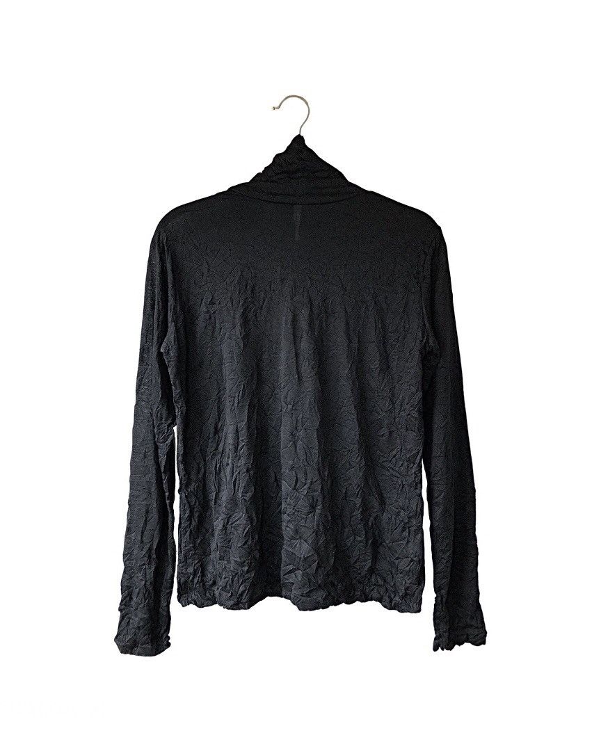 Issey Miyake Issey Miyake Cauliflower Black Cowl Neck Top Size S / US 4 / IT 40 - 2 Thumbnail