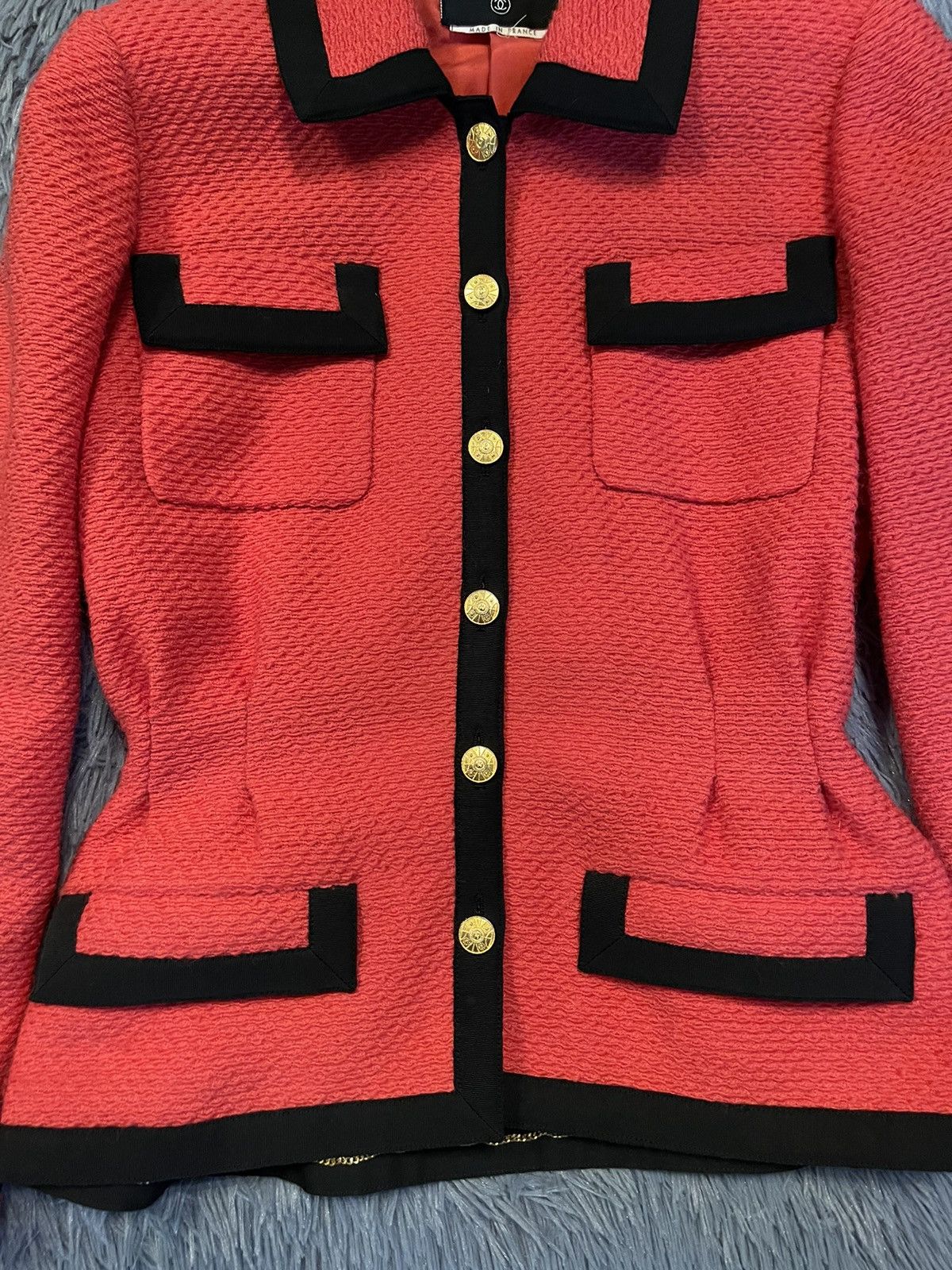 Chanel × Vintage Chanel 80s archive vintage iconic tweed blazer jacket Size S / US 4 / IT 40 - 5 Thumbnail