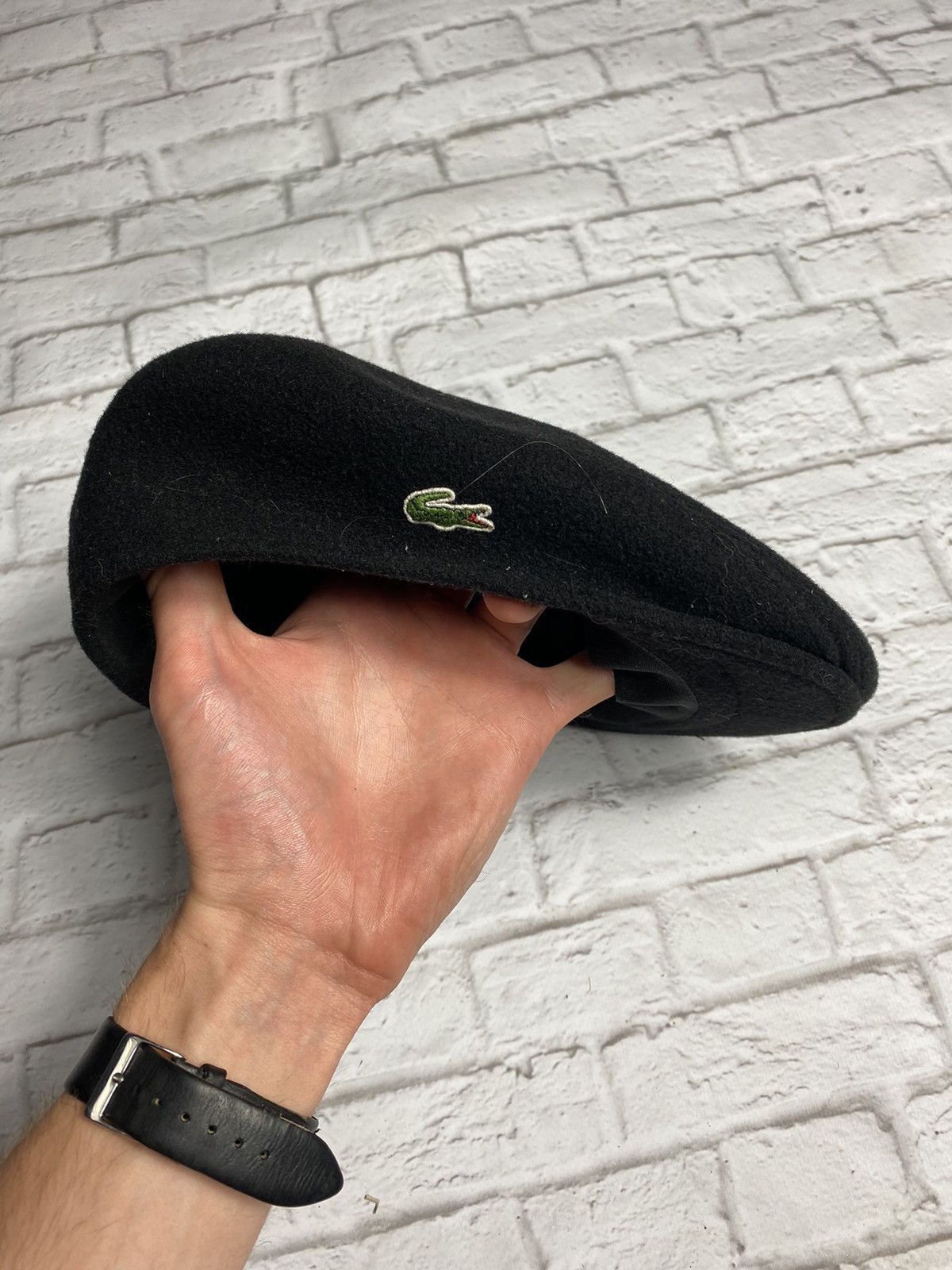 Vintage Black visor cap hat Lacoste vintage retro style 90’s Grailed