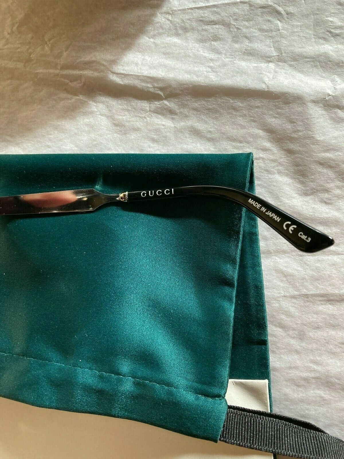 Gucci GUCCI GG0076SK 001 Gold/Black 60mm Butterfly Sunglasses Size ONE SIZE - 4 Thumbnail