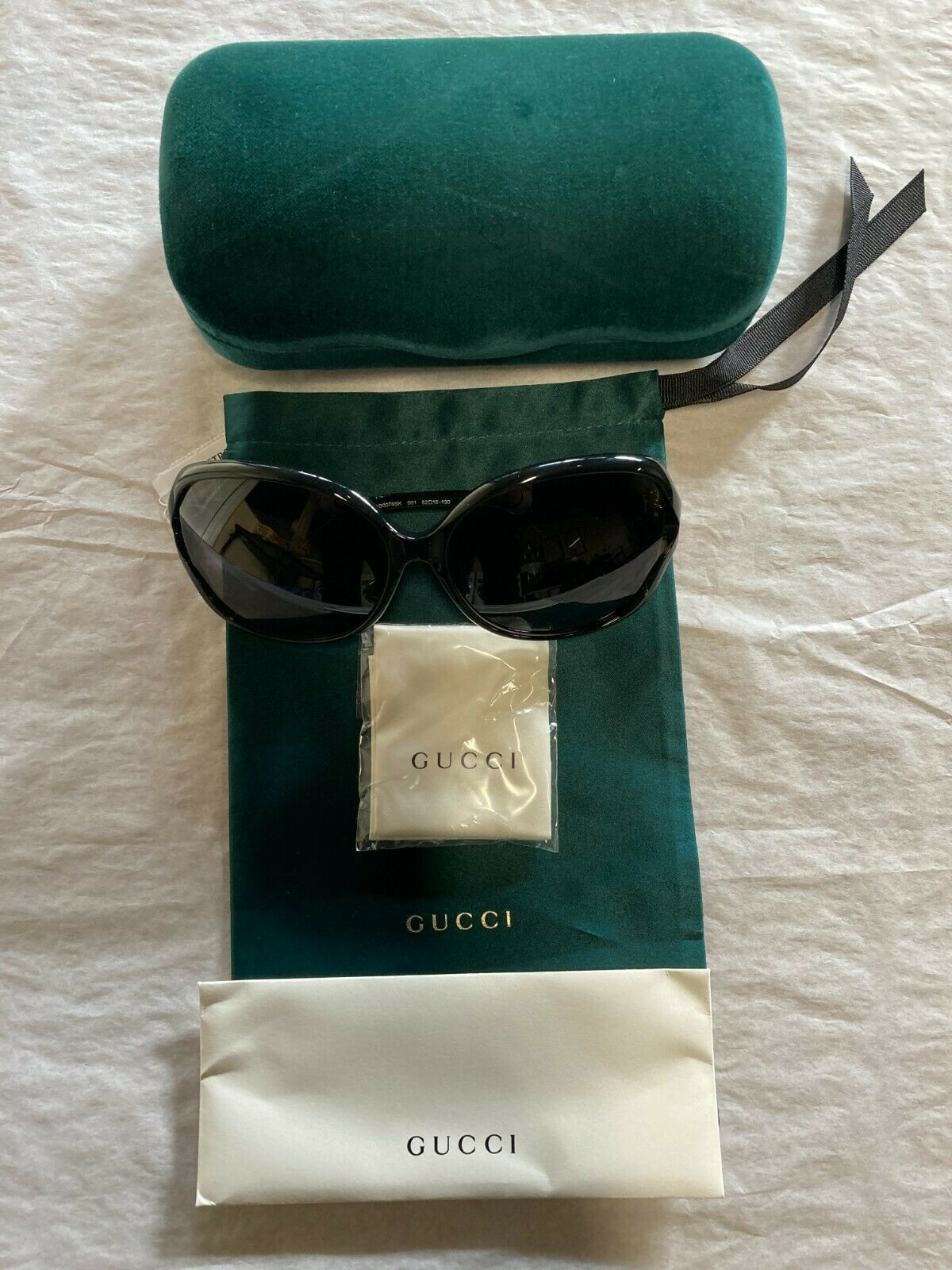 Gucci GUCCI GG0076SK 001 Gold/Black 60mm Butterfly Sunglasses Size ONE SIZE - 9 Thumbnail
