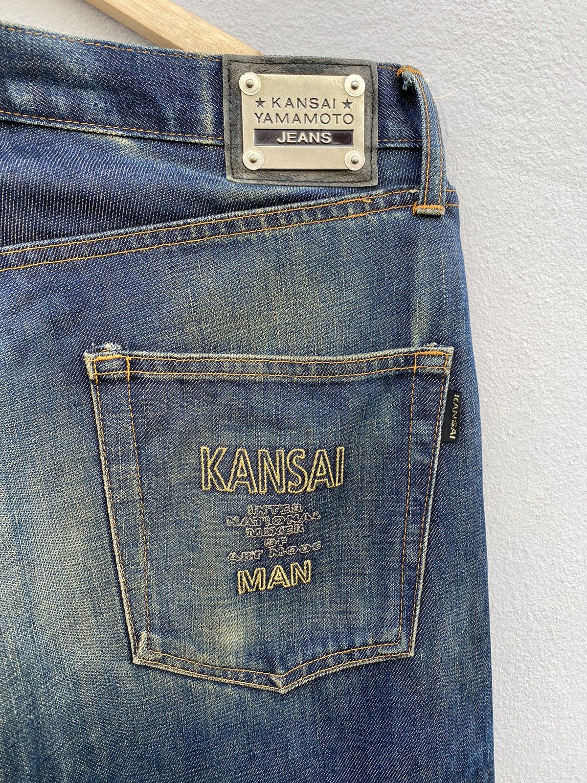 Kansai Yamamoto 💥RARE💥 KANSAI YAMAMOTO MAN Embroidered Dragon JAPAN Denim Size US 33 - 14 Thumbnail