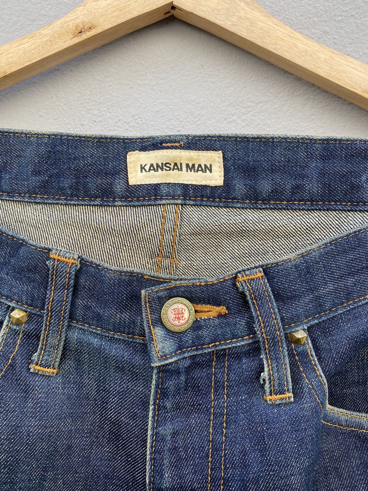 Kansai Yamamoto 💥RARE💥 KANSAI YAMAMOTO MAN Embroidered Dragon JAPAN Denim Size US 33 - 3 Thumbnail