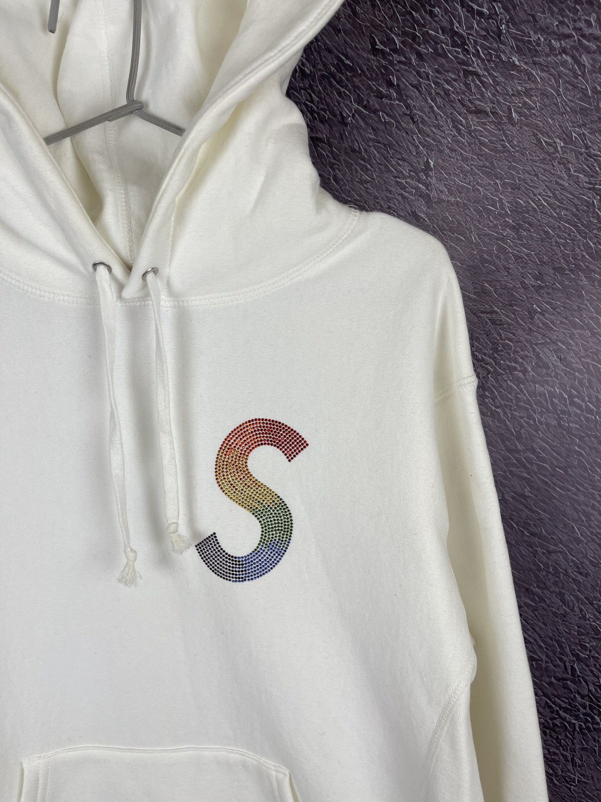 Supreme × Swarovski Supreme x Swarovski crystals white creamy big S hoodie Size US S / EU 44-46 / 1 - 9 Thumbnail
