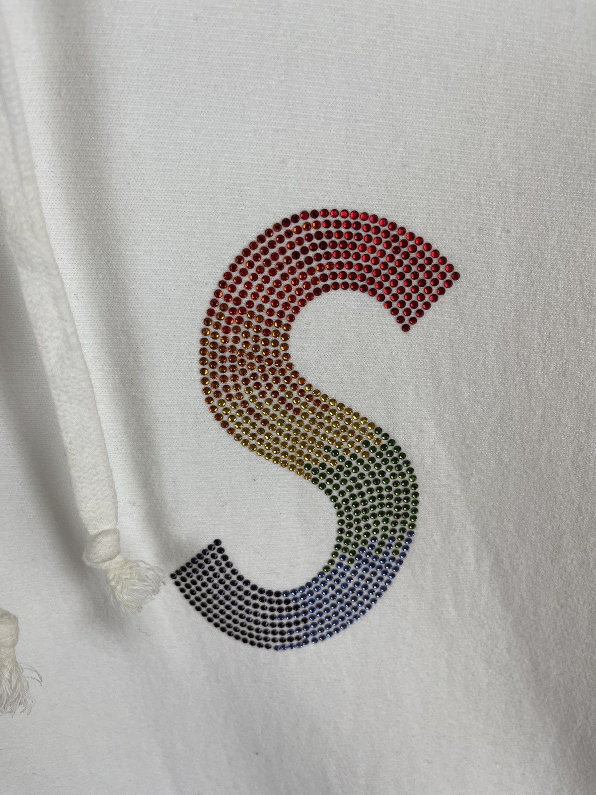 Supreme × Swarovski Supreme x Swarovski crystals white creamy big S hoodie Size US S / EU 44-46 / 1 - 13 Thumbnail