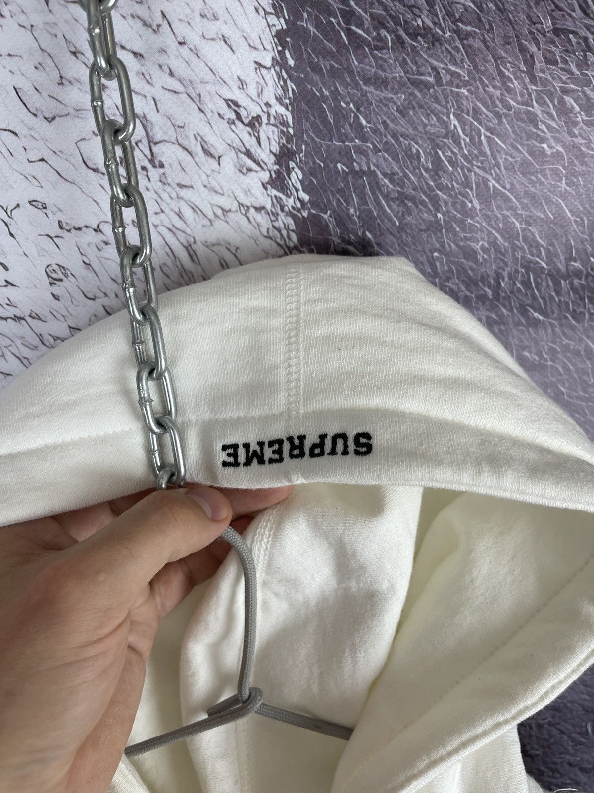 Supreme × Swarovski Supreme x Swarovski crystals white creamy big S hoodie Size US S / EU 44-46 / 1 - 16 Thumbnail