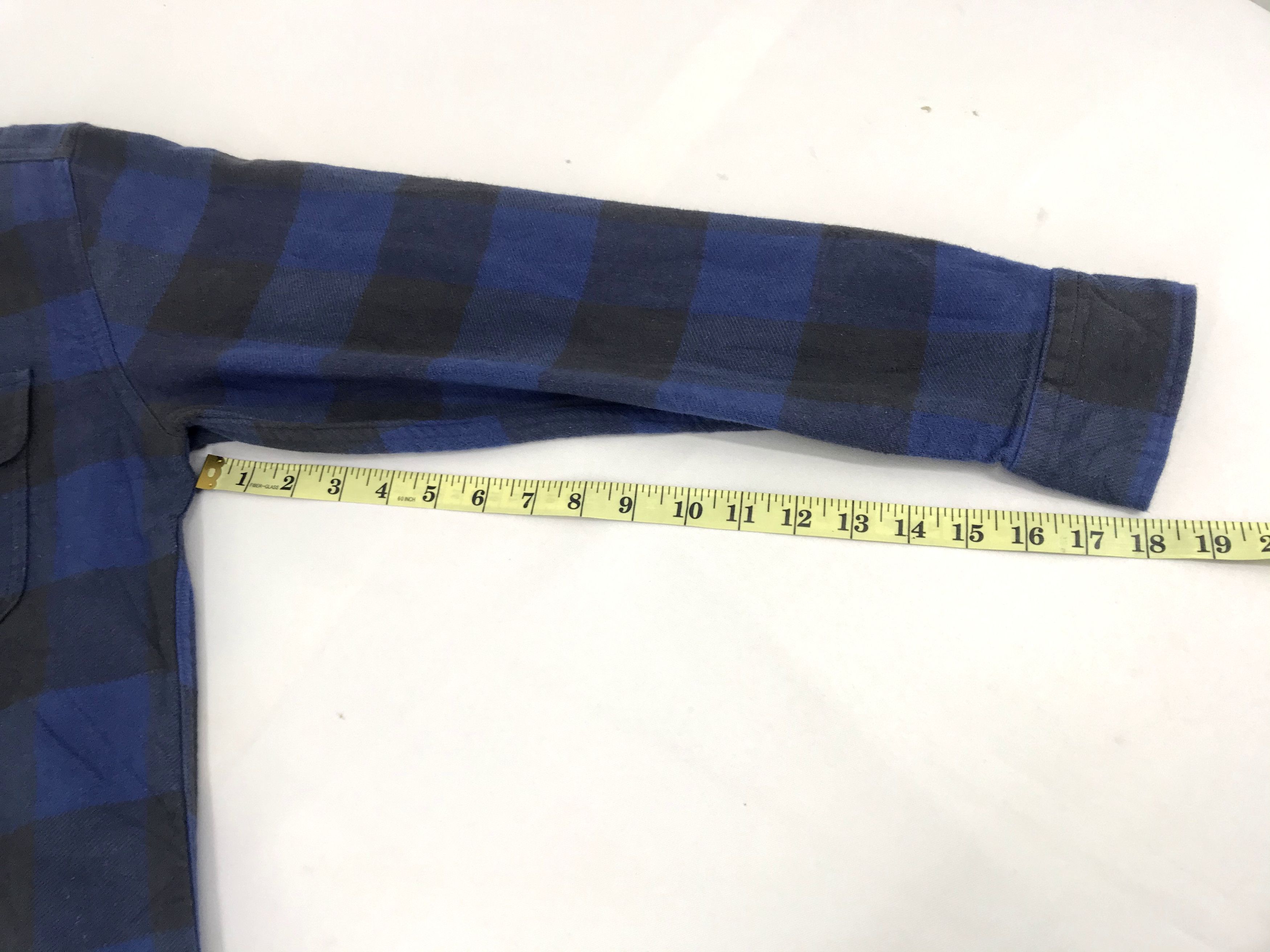 Flannel Plaid Check Flannel Shirt Double Pockets Square Size US L / EU 52-54 / 3 - 11 Thumbnail