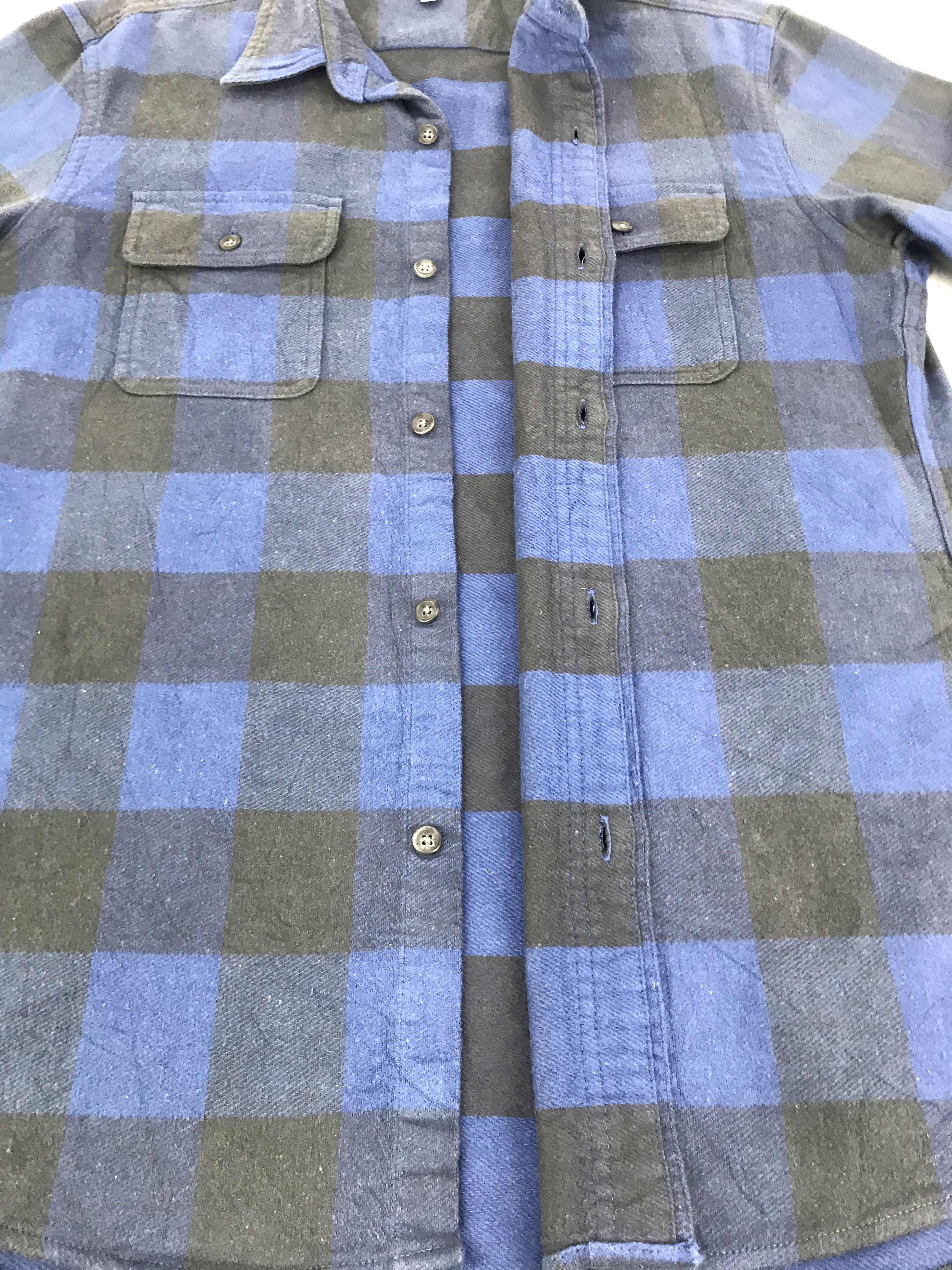 Flannel Plaid Check Flannel Shirt Double Pockets Square Size US L / EU 52-54 / 3 - 5 Thumbnail